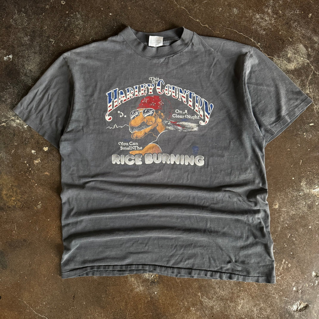 80’s Harley Country Rice Burning Sun Faded Tee (XL)