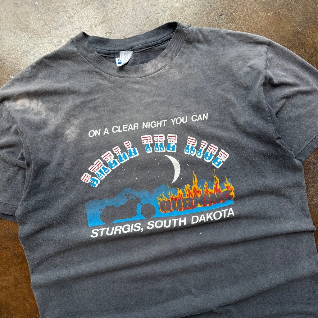 80’s Harley “Smell The Rice Burning” Sun Faded Tee (XL)