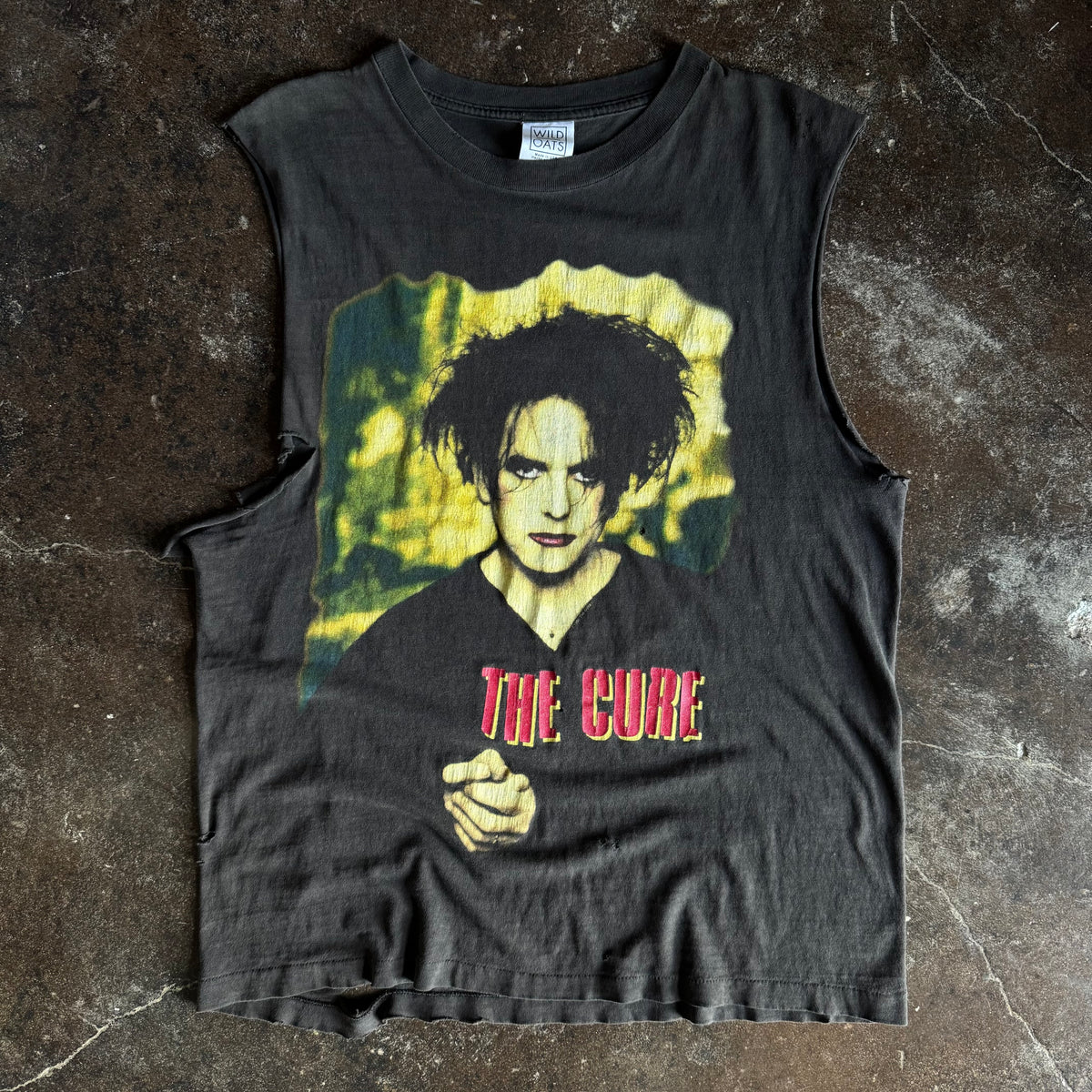 90’s The Cure Thrashed Cutoff Band Tee (L)
