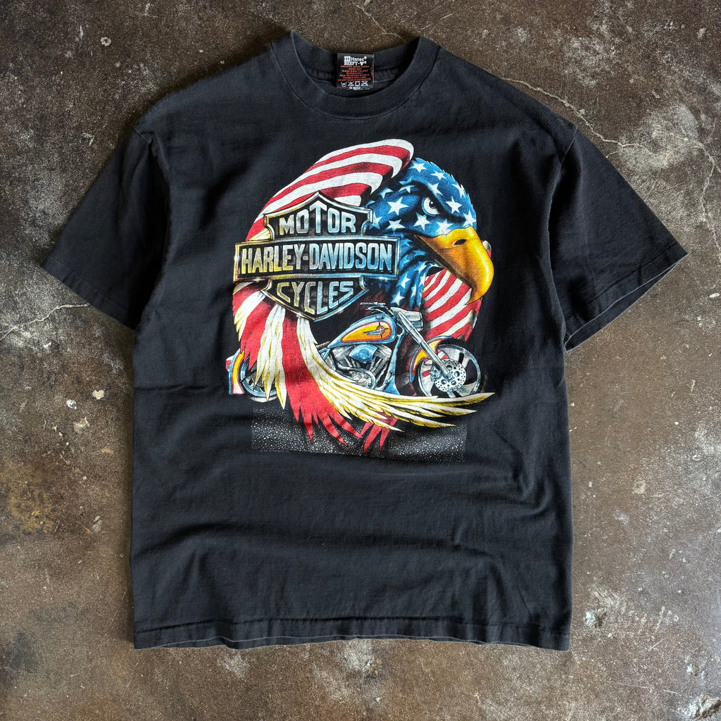 90’s Harley Davidson Flag Eagle Alabama Tee (L)