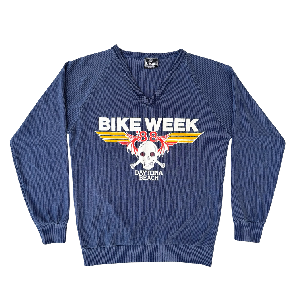 80’s Bike Week Bat Skull Longsleeve Tee Size M