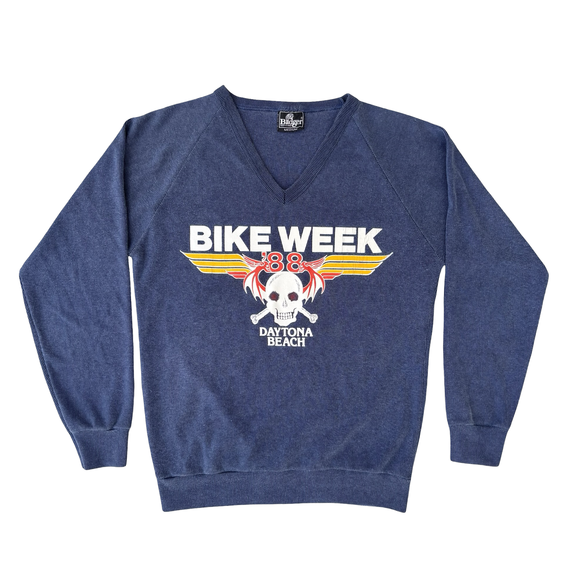 80’s Bike Week Bat Skull Longsleeve Tee Size M