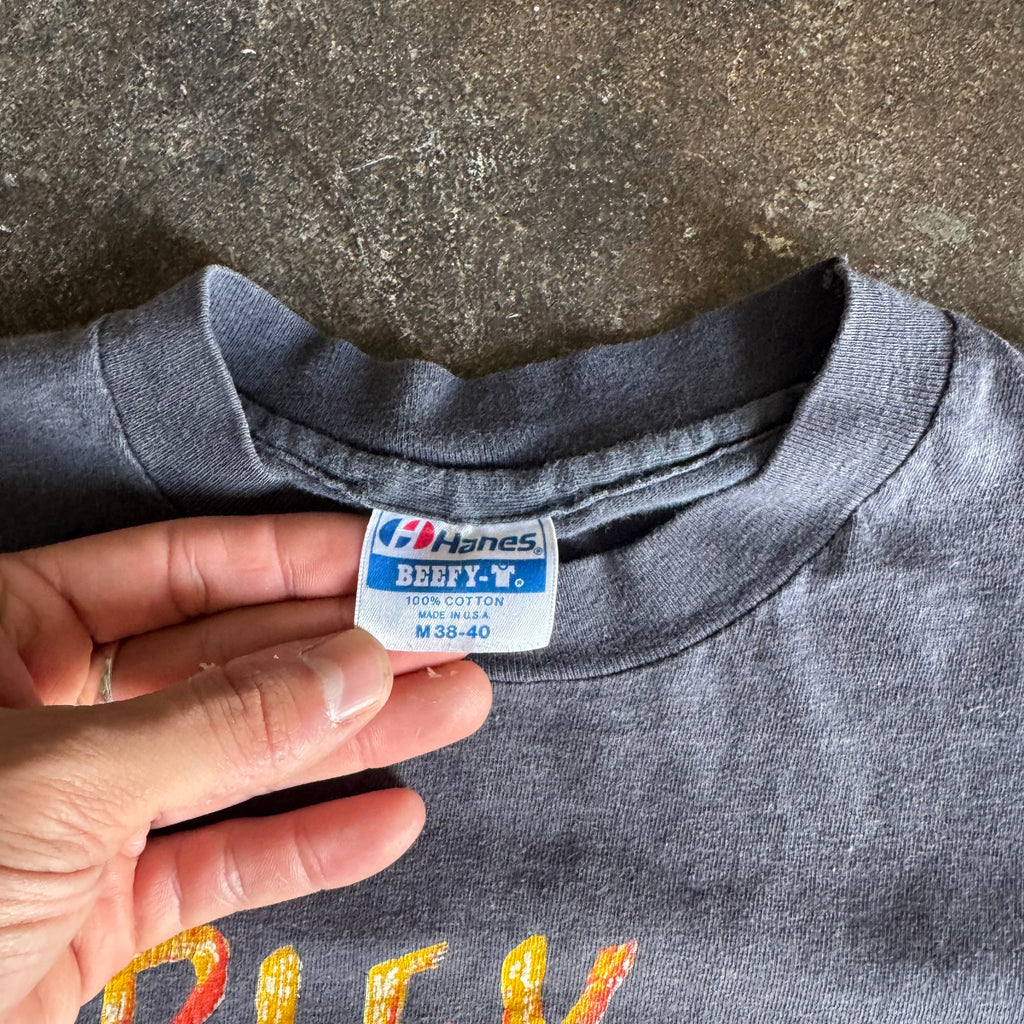 80’s Harley Flame Spellout Faded Tee (M)