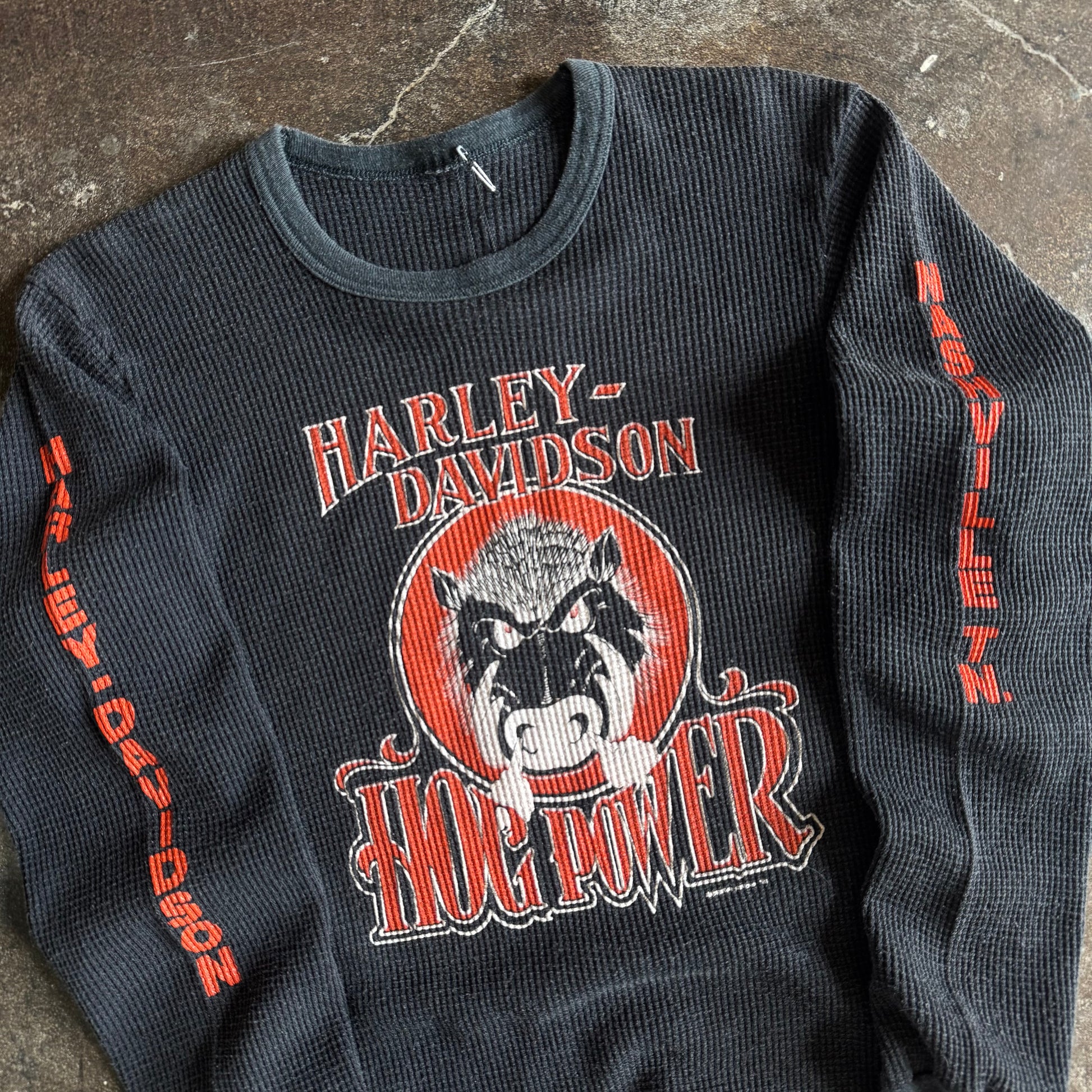 80’s Harley Davidson Hog Power Longsleeve Thermal (M/L)