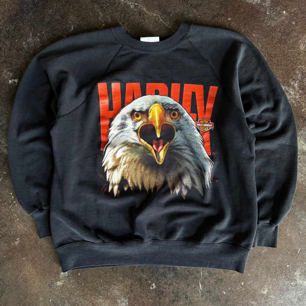 80’s Harley Eagle Big Face NY Sweatshirt (L)