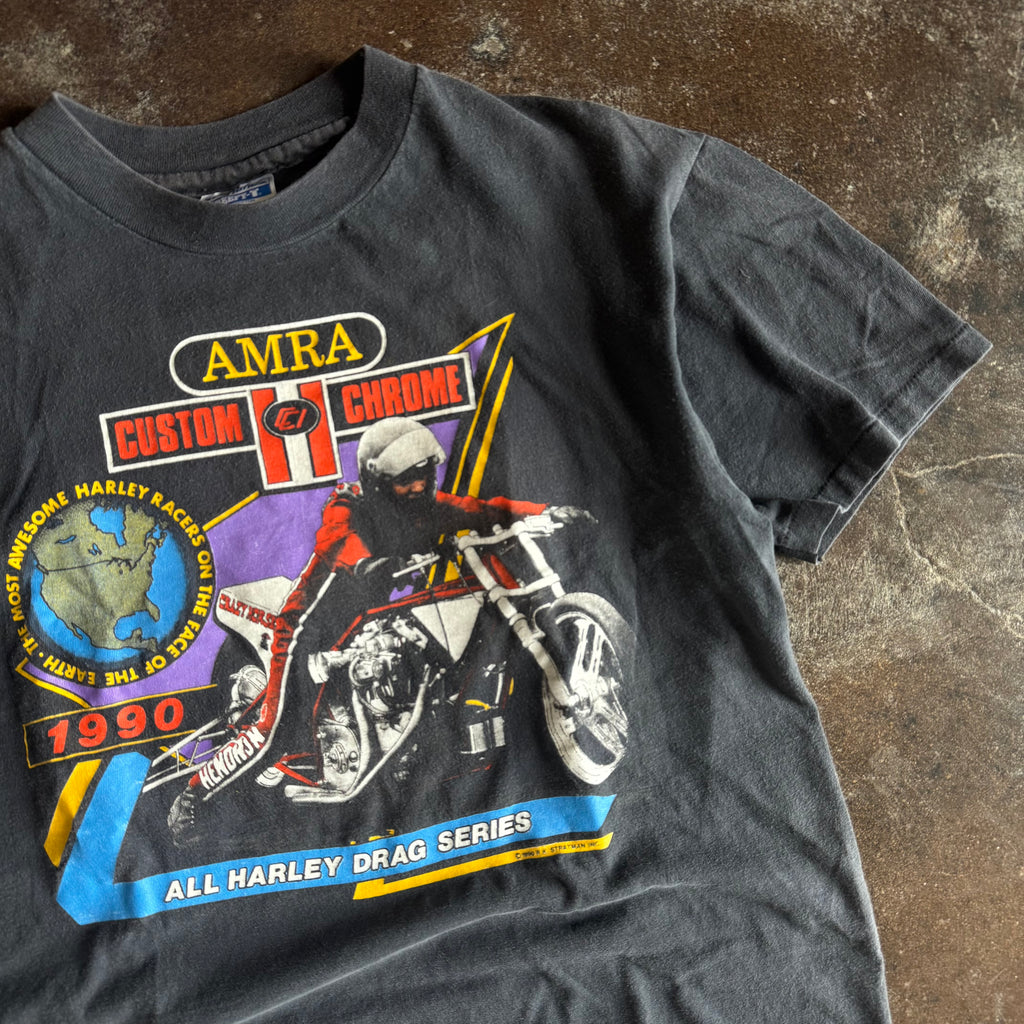80’s AMRA Harley Racing Chrome Tee (L)
