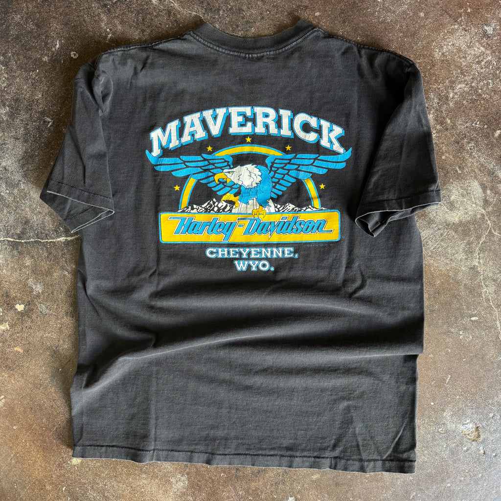 90’s Harley Davidson Wolf Howl Maverick Nature Tee (L)
