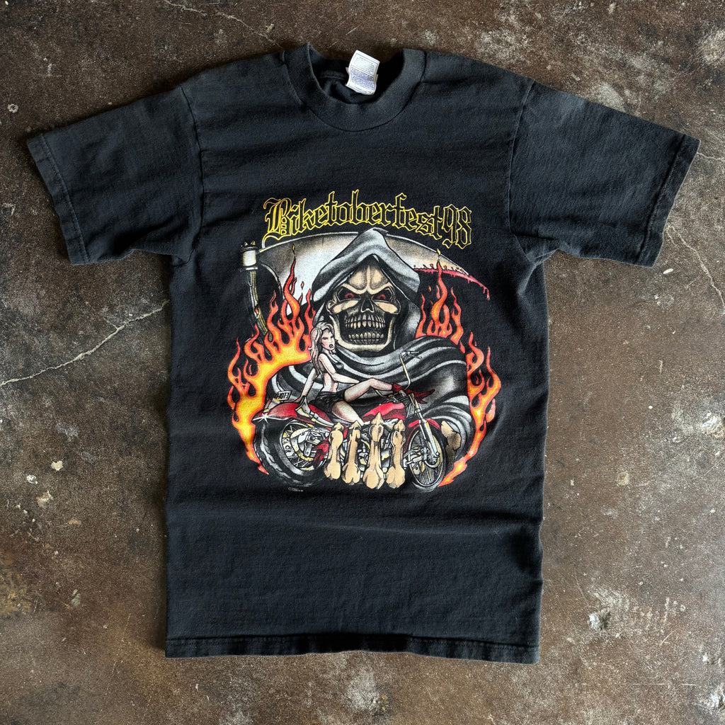 90’s Biketoberfest Grim Reaper MILF Flame Tee (S)