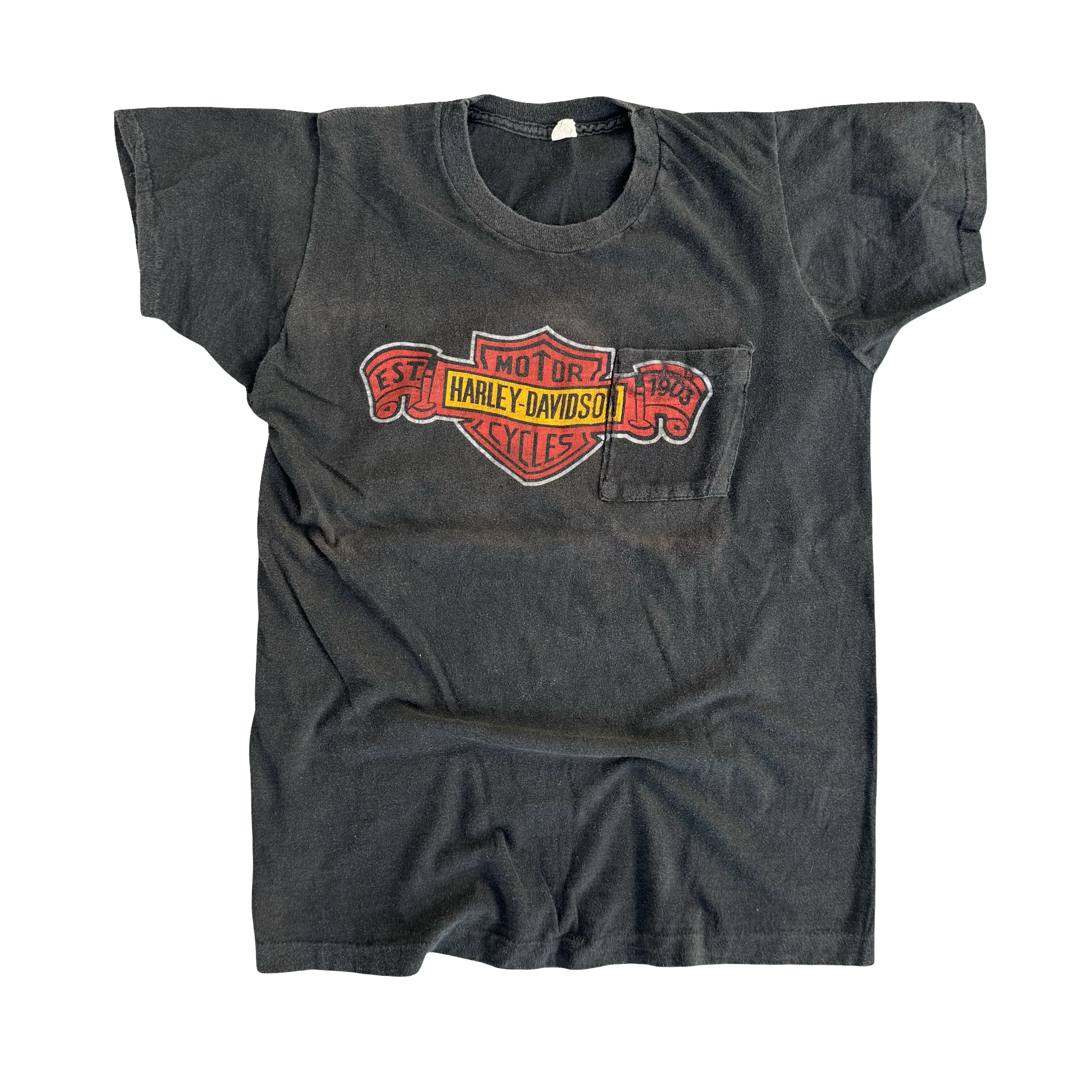 80’s Harley Banner Emblem Tee Size L