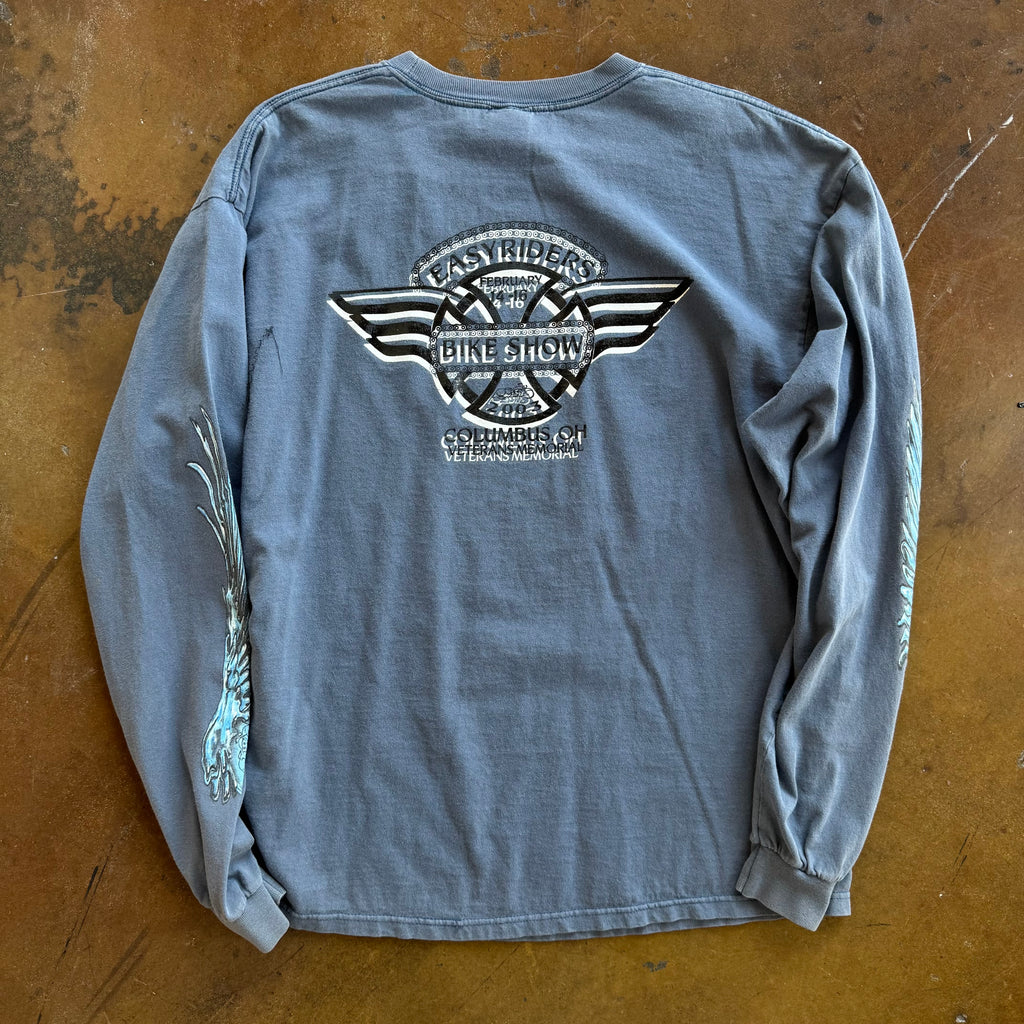 ‘03 Easyriders Blue Eagle Wing Longsleeve Tee (XL)