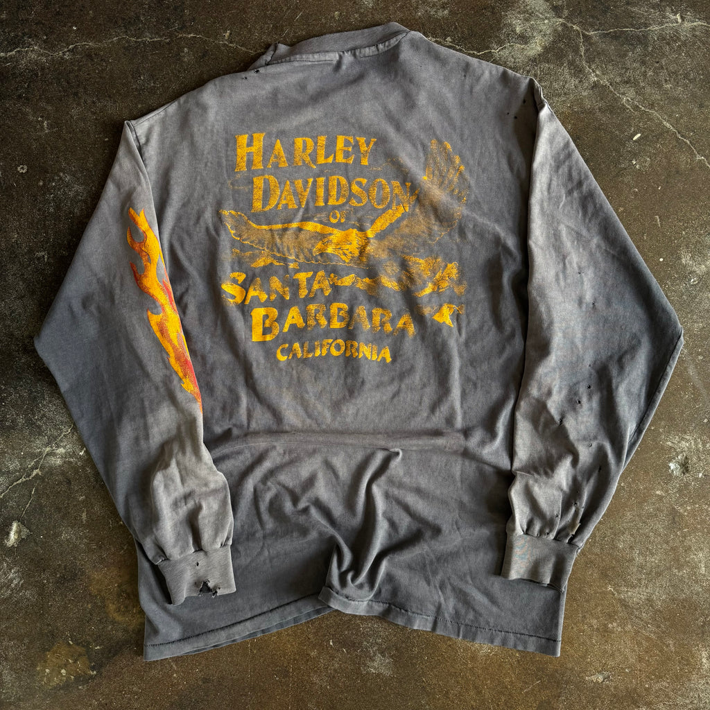 80’s Harley Shining Shield Sun Faded Flame Longsleeve (XL)