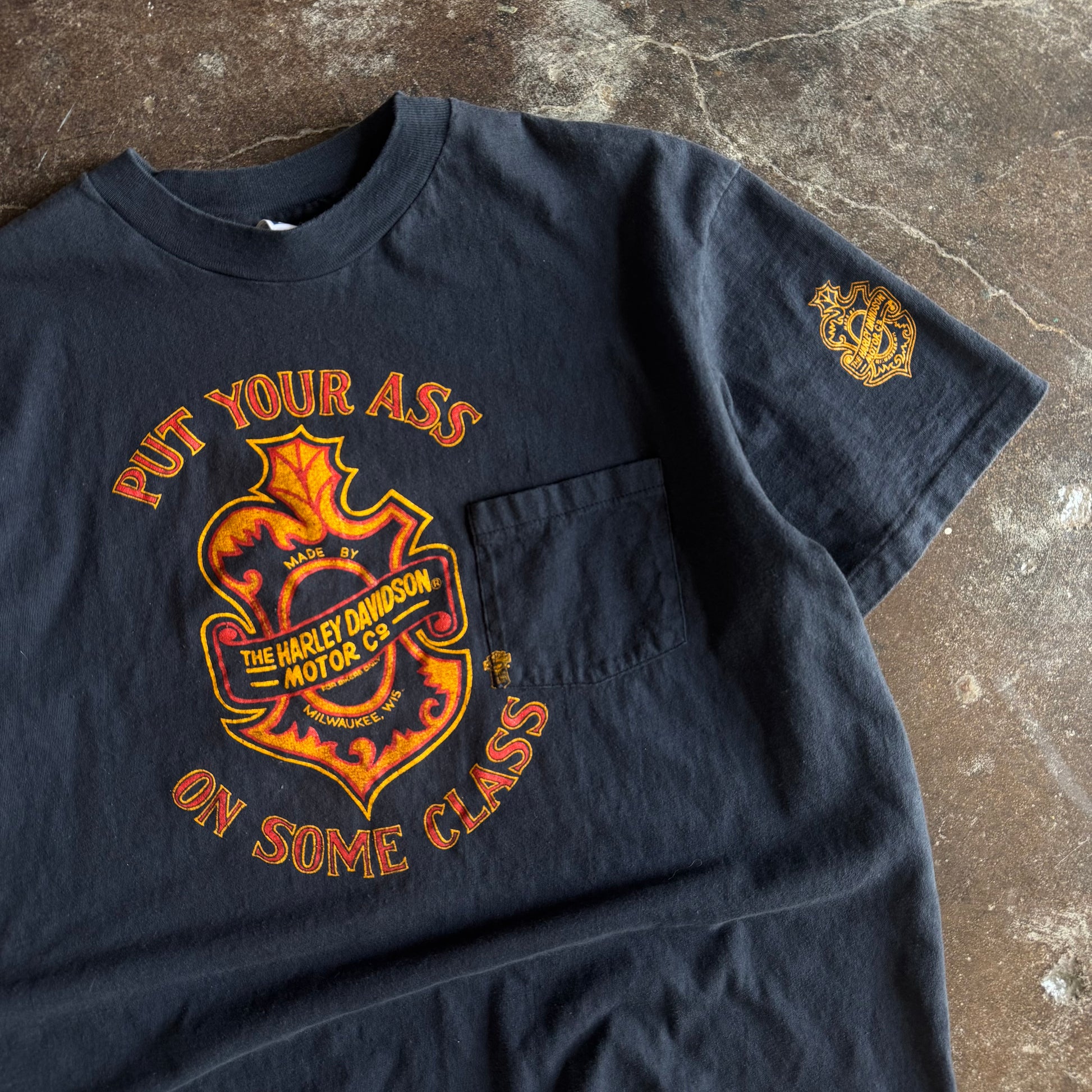 80’s Harley “Ass On Some Class” Pocket Tee (XL)