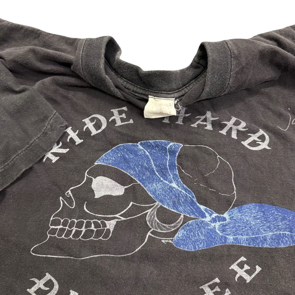 80’s Ride Hard Die Free Harley Bandana Skull Tee Size XL