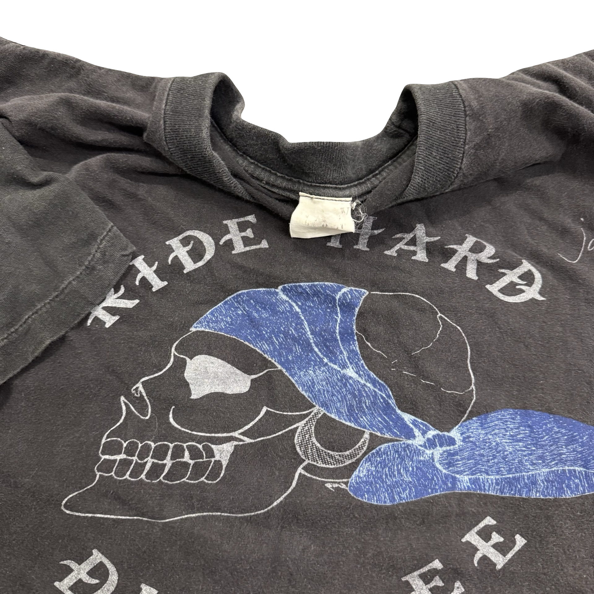 80’s Ride Hard Die Free Harley Bandana Skull Tee Size XL