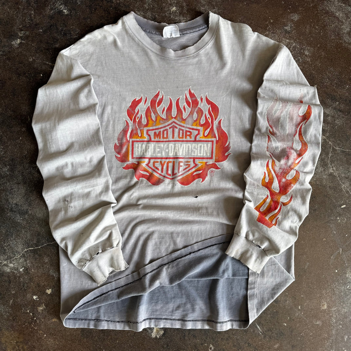 80’s Harley Flame Ball Sun Faded Longsleeve (XL)