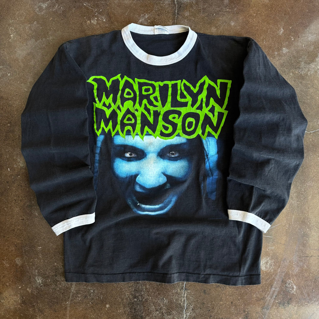 90’s Marilyn Manson Ringer Longsleeve (L)