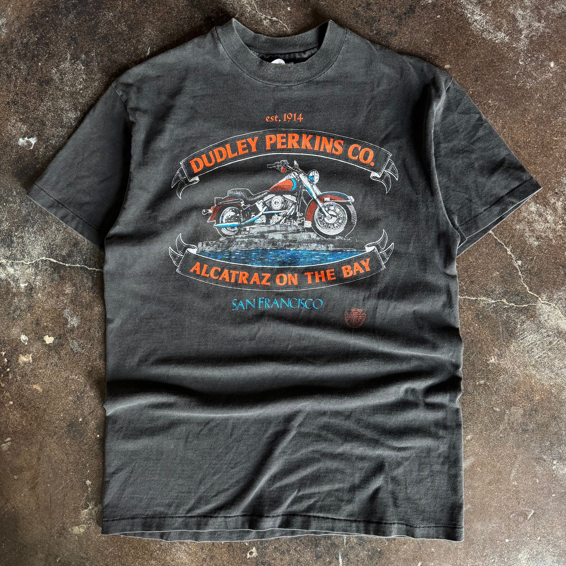 80’s Harley Alcatraz Dudley Perkins Tee (M/L)