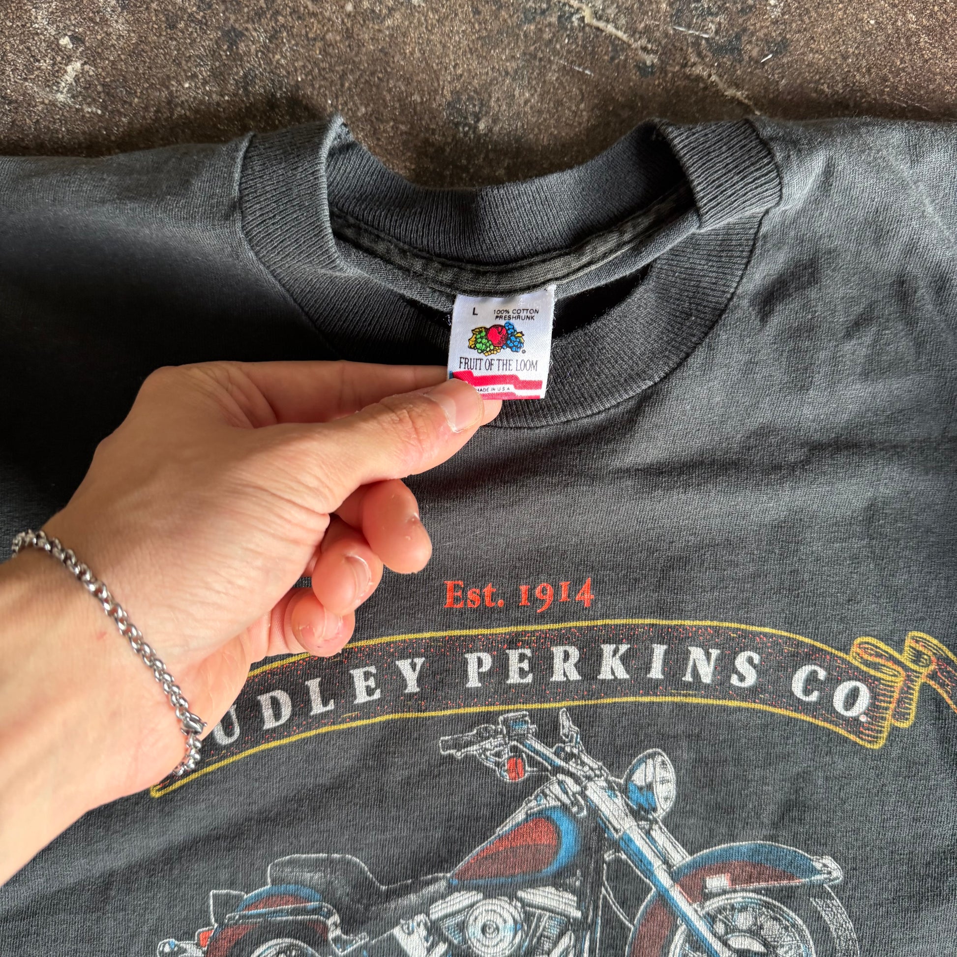 90’s Harley Alcatraz Dudley Perkins Tee (L)