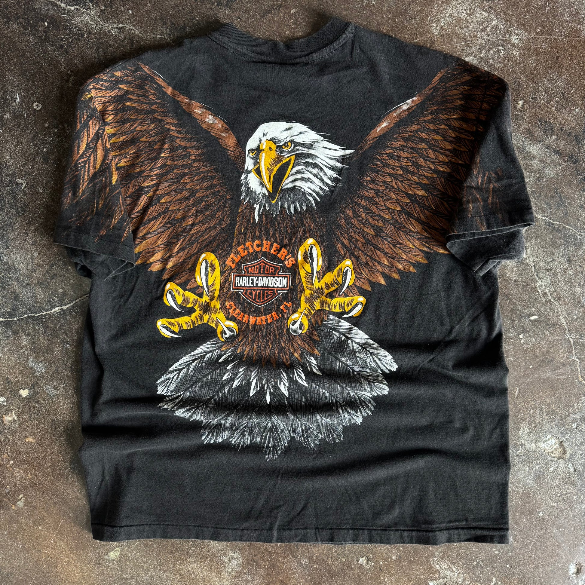 90’s Harley Davidson Eagle AOP Florida Tee (XL)
