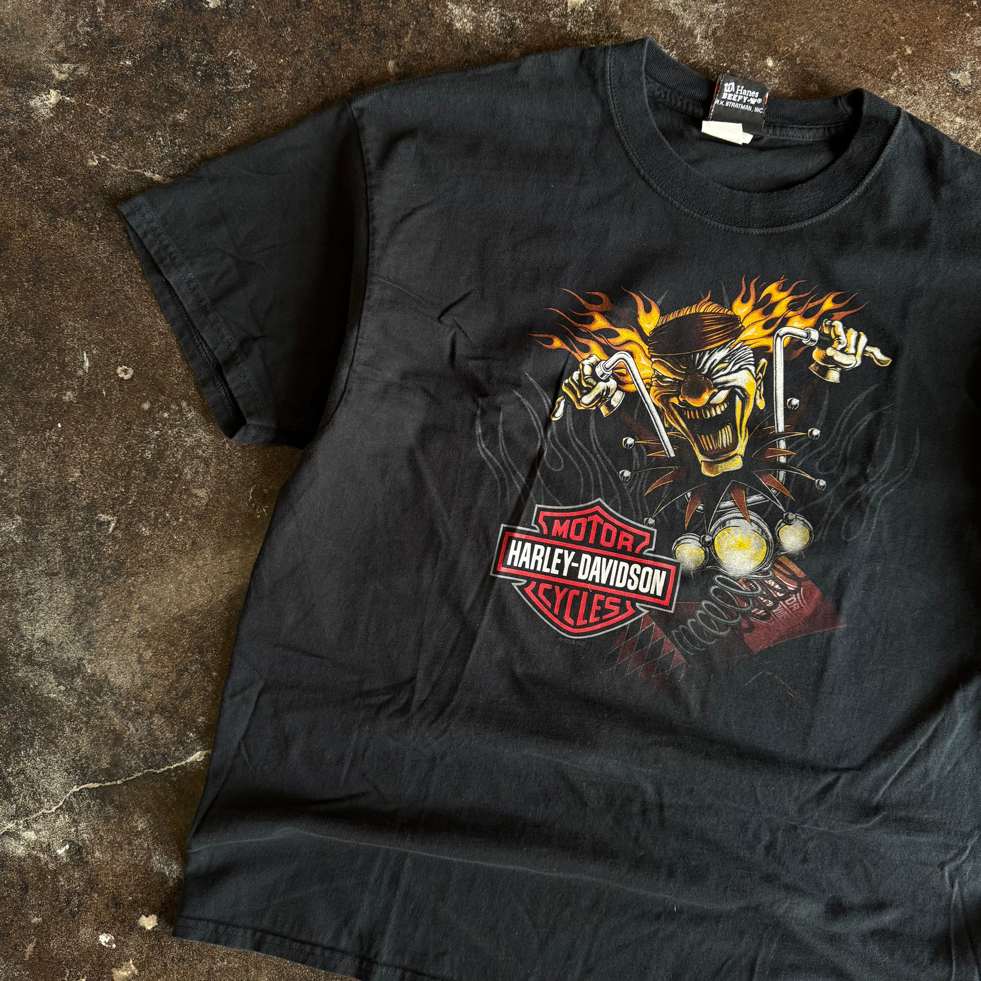 Y2K Harley Flaming Clown Las Vegas Tee (L)