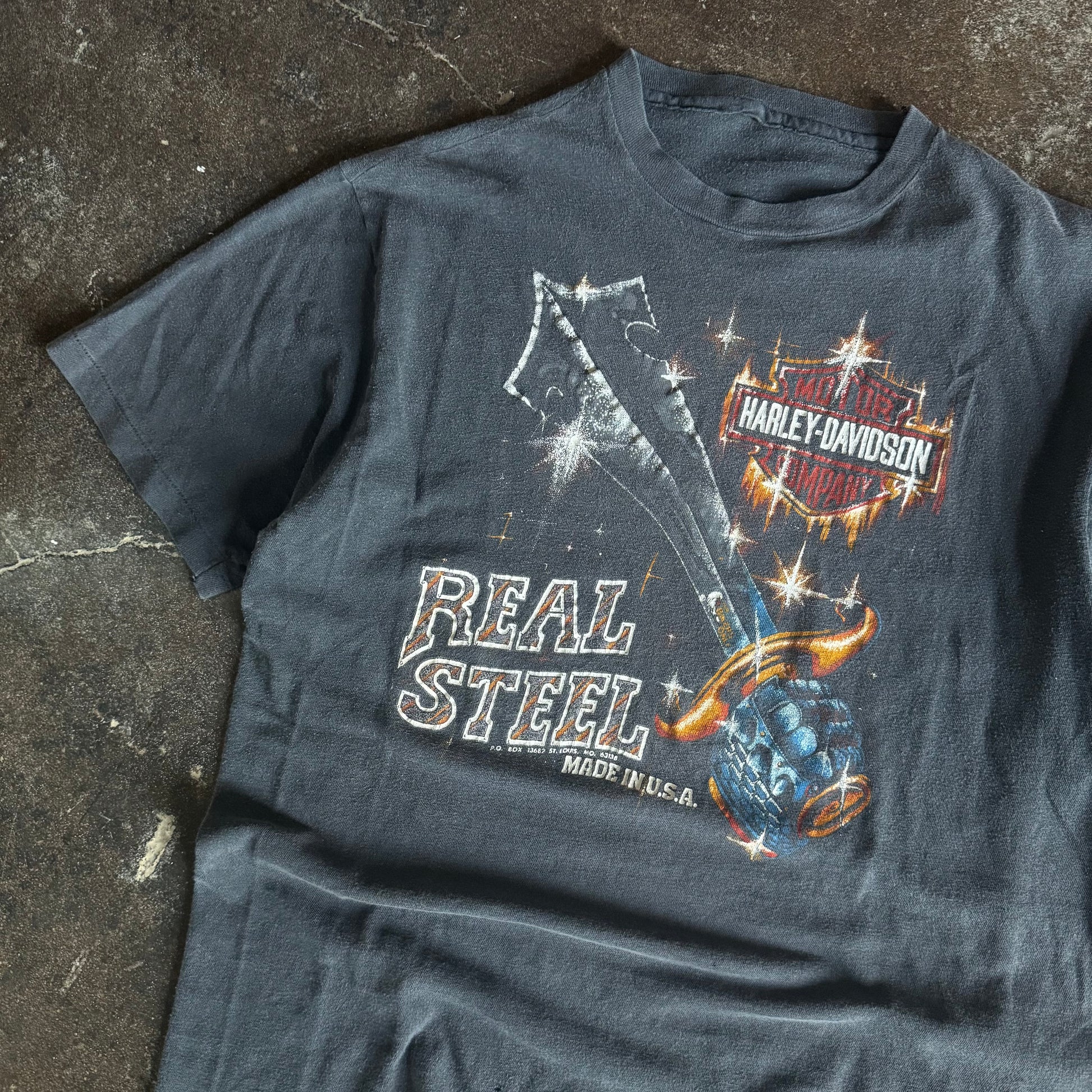 80’s Harley Real Steel Sword Sun Faded Tee (L)