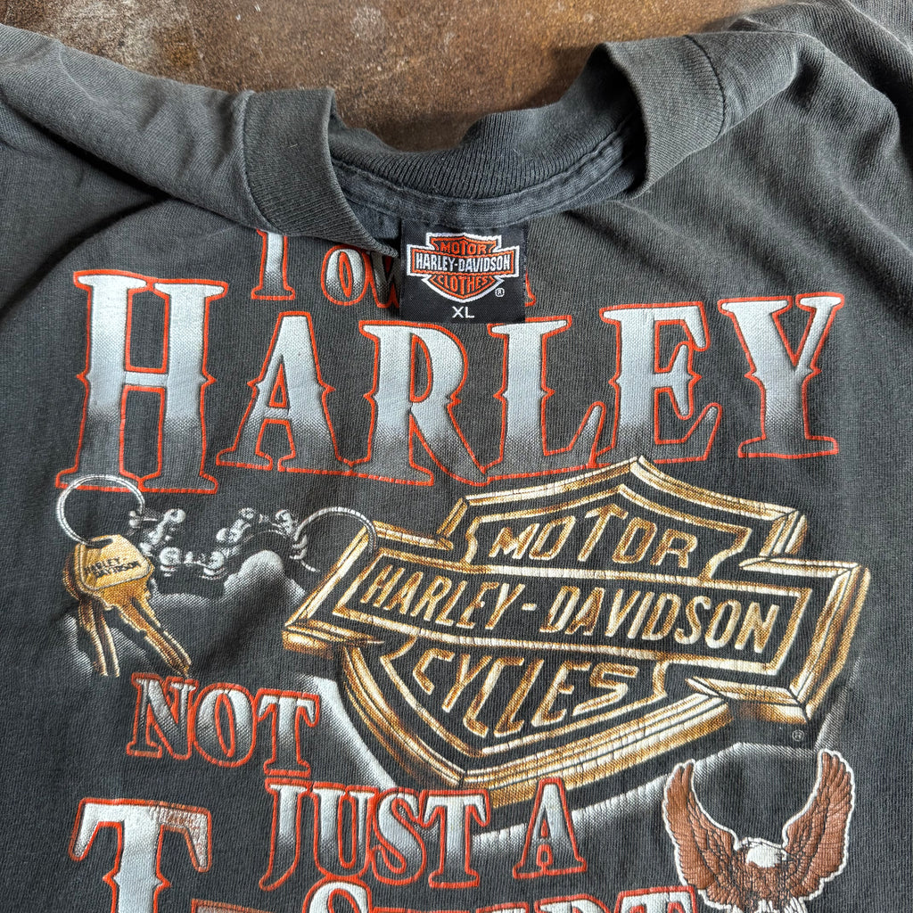 90’s 3D Emblem Harley “I Own” Sun Faded Tee (XL)