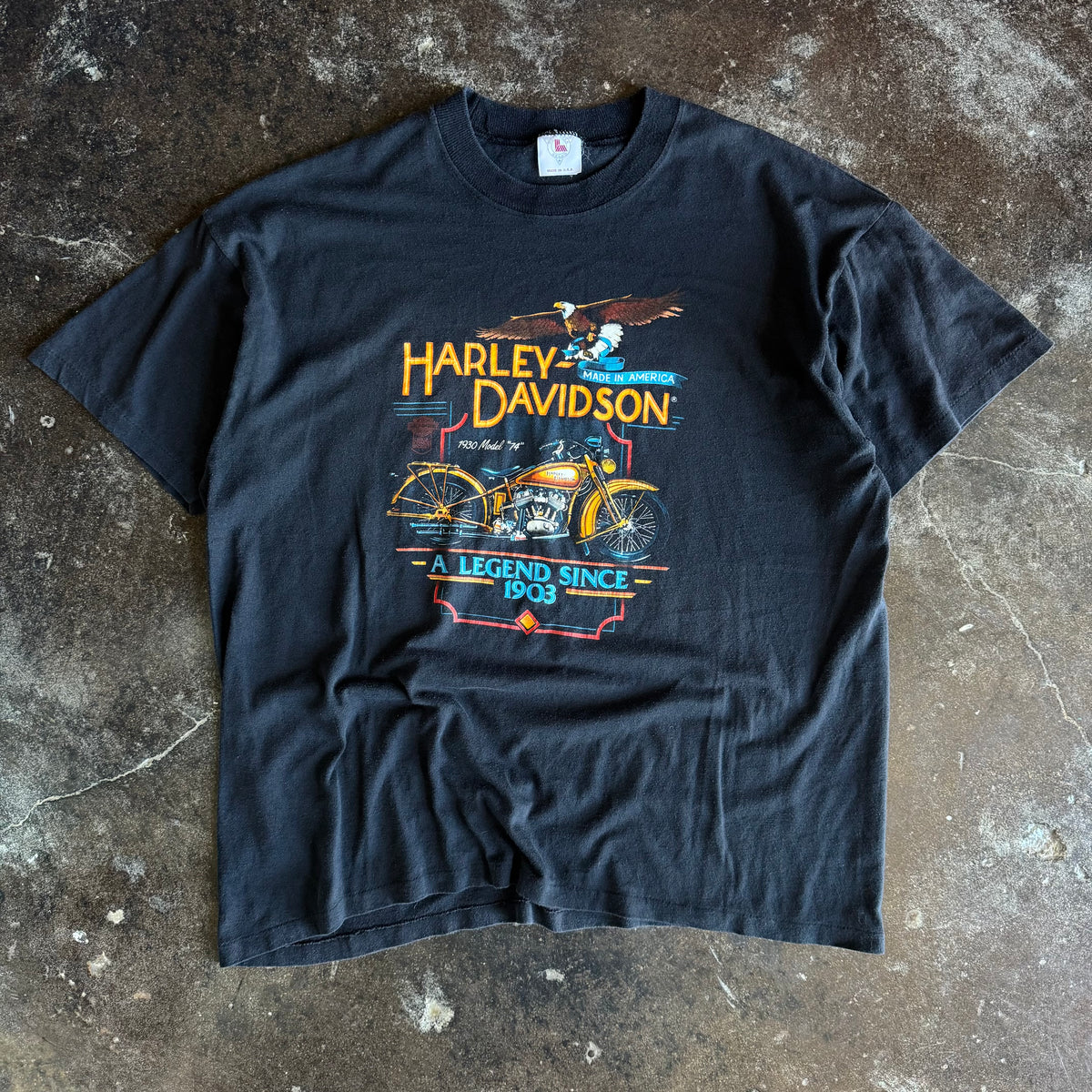 80’s Harley Davidson Legend Since Eagle Tee (L)