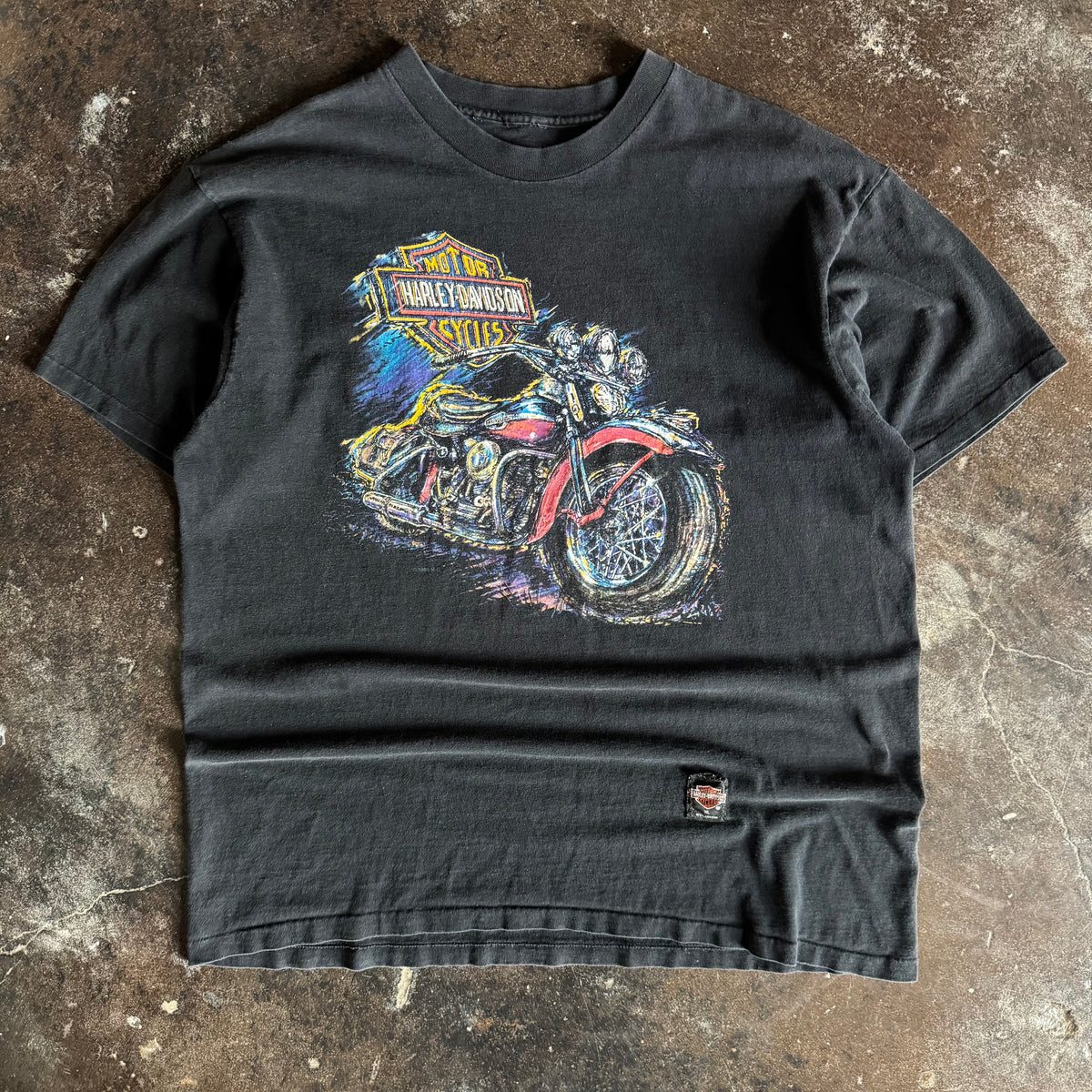90’s Harley Sketch Art Bike Tee (XL)