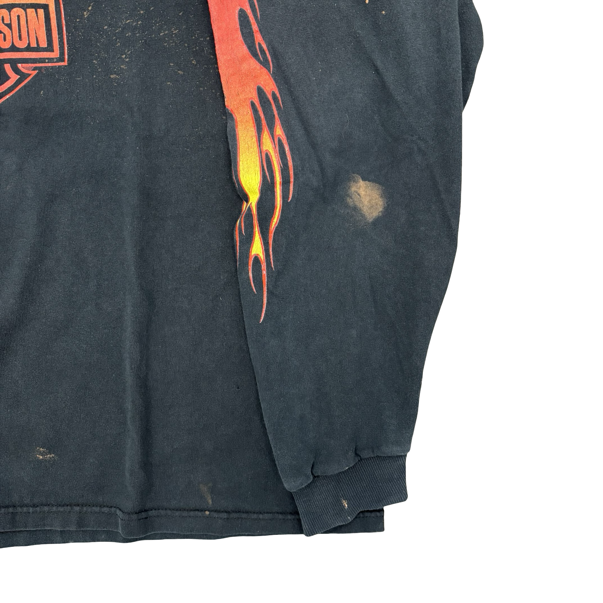 Y2K Harley Flame Emblem Longsleeve Tee Size XL