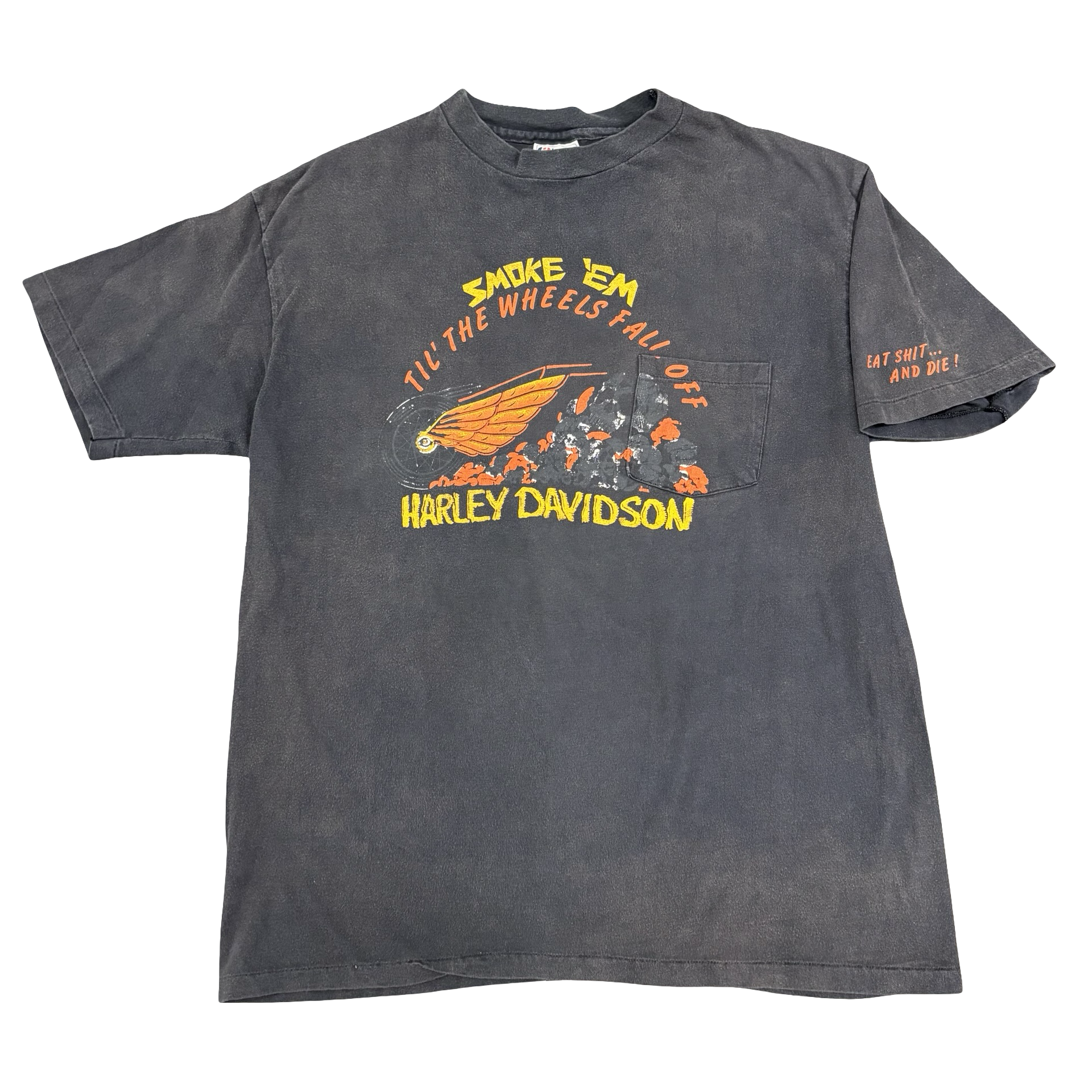 80’s Harley Smoke Em Sleeve Hit Tee Size XL