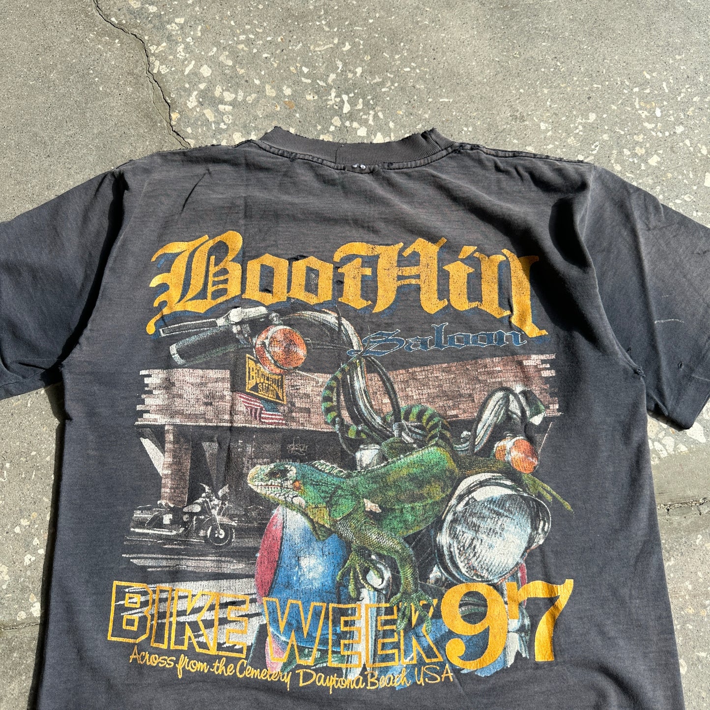 ‘97 Boot Hill Sun Faded Biker Tee (Well-Worn)