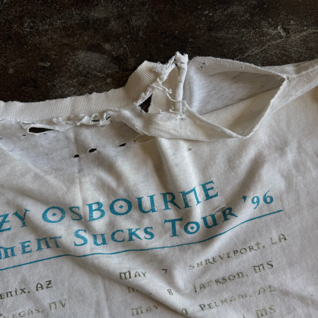 90’s Ozzy Osbourne Distressed/Thrashed Tour Tee (XL)