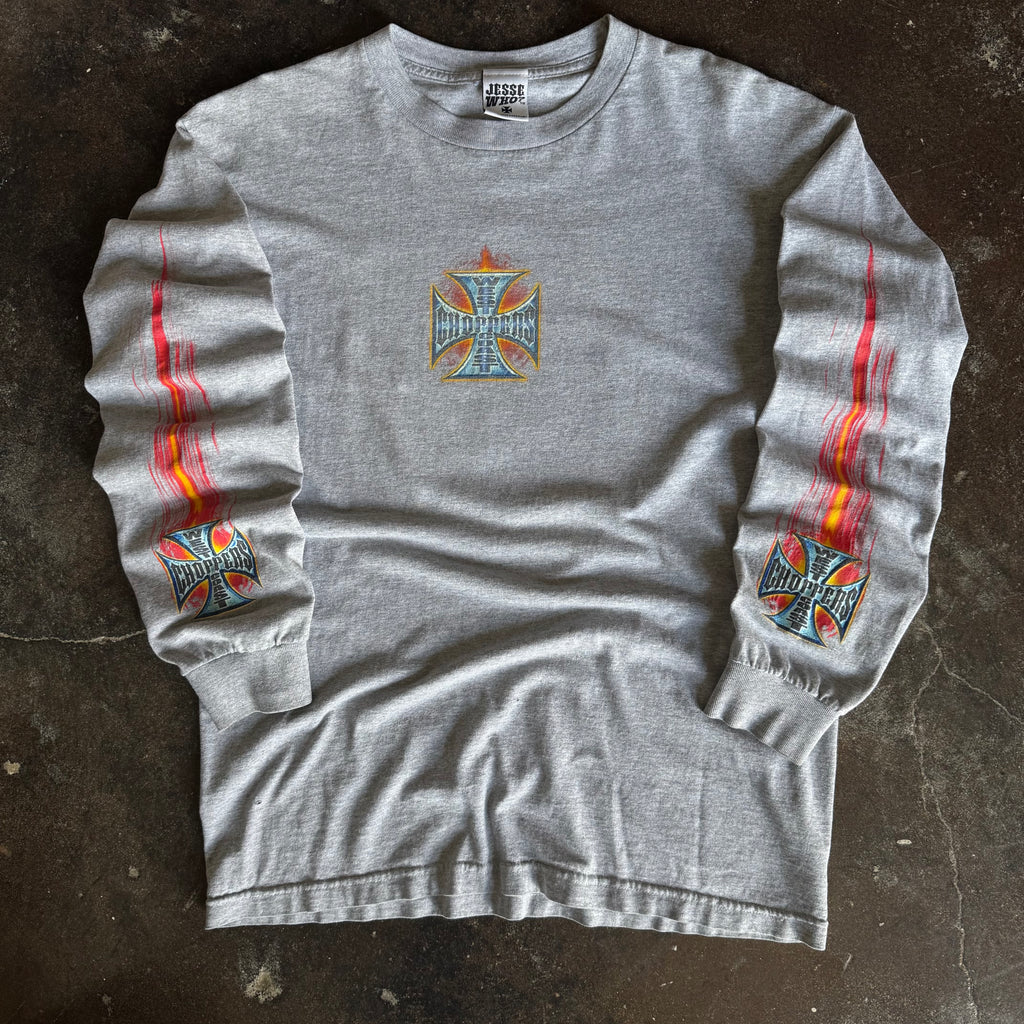 Y2K West Coast Choppers Flaming Logo Longsleeve (L)
