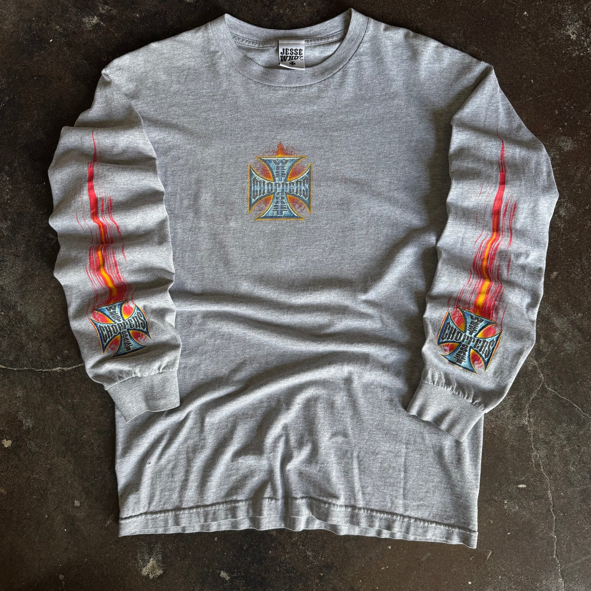 Y2K West Coast Choppers Flaming Logo Longsleeve (L)