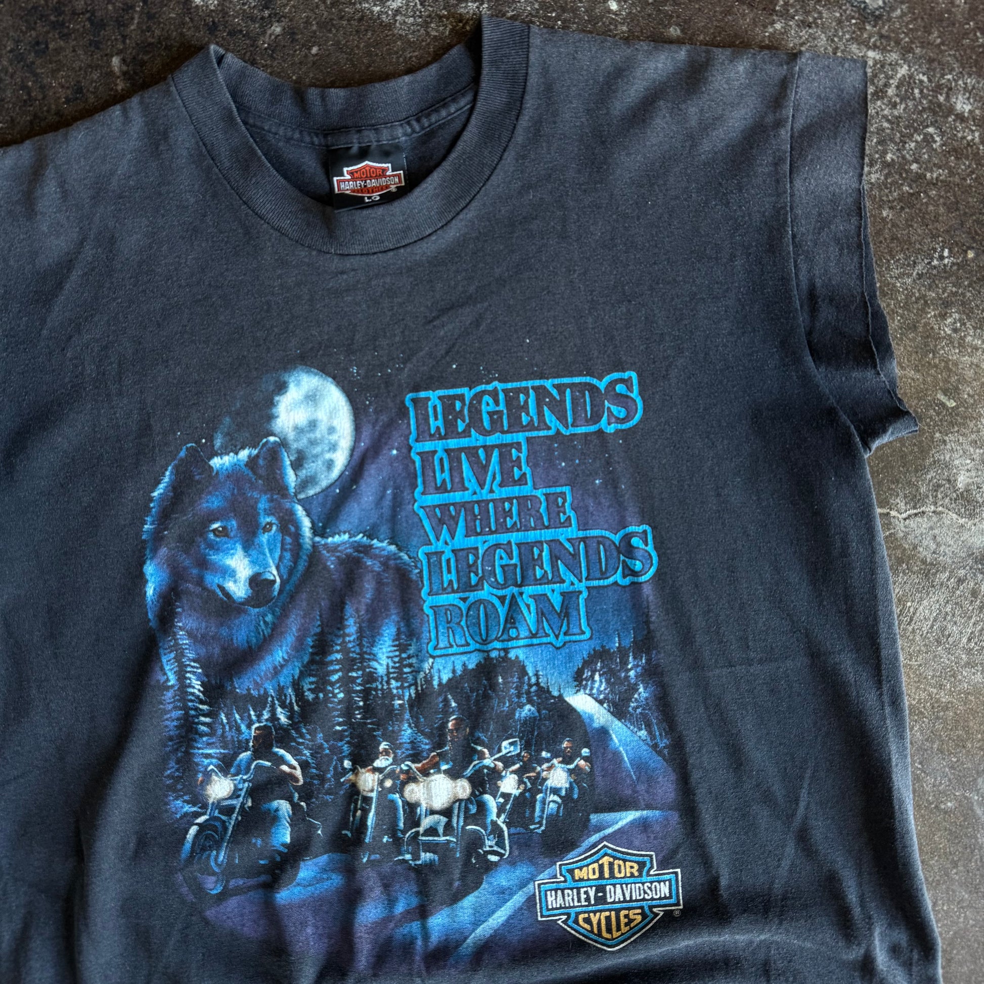90’s Harley “Legends Live” Nature Cut-off Tee (L)