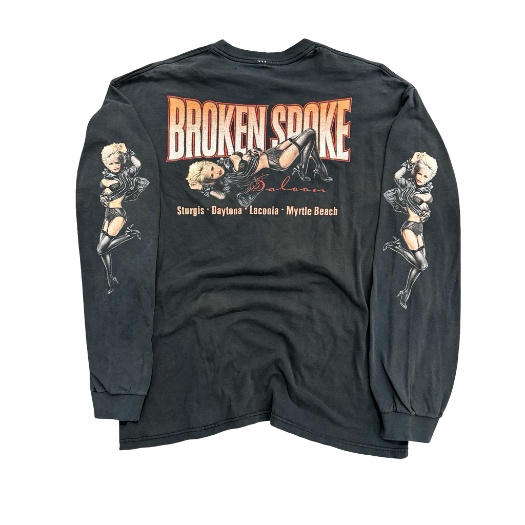 Y2K Broken Spoke Biker MILF Longsleeve Tee Size XL