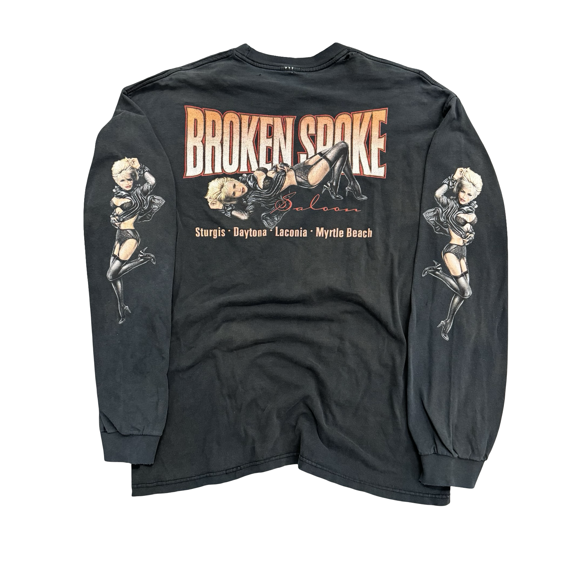 Y2K Broken Spoke Biker MILF Longsleeve Tee Size XL