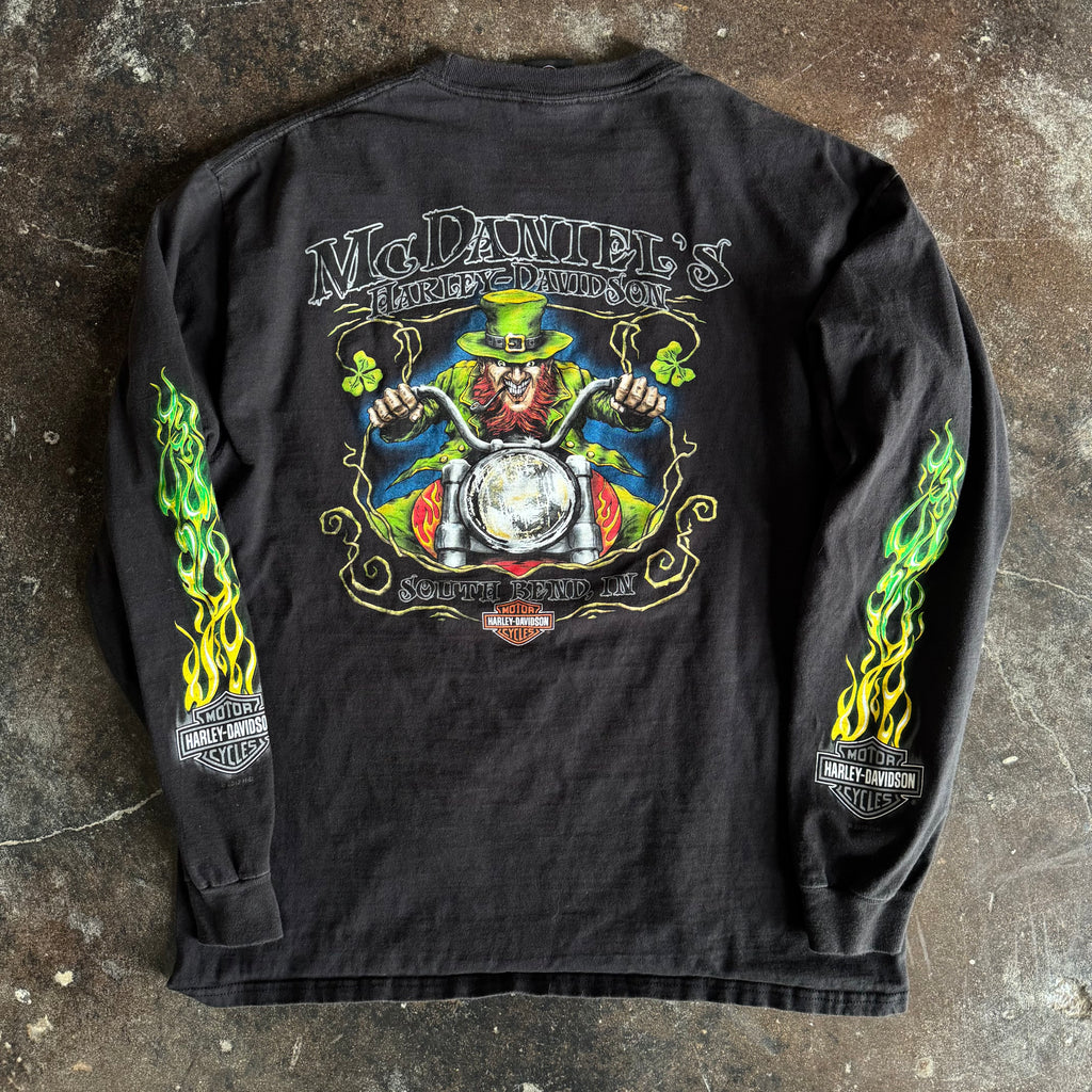 Y2K Harley Clover Leprechaun Longsleeve Tee (L)