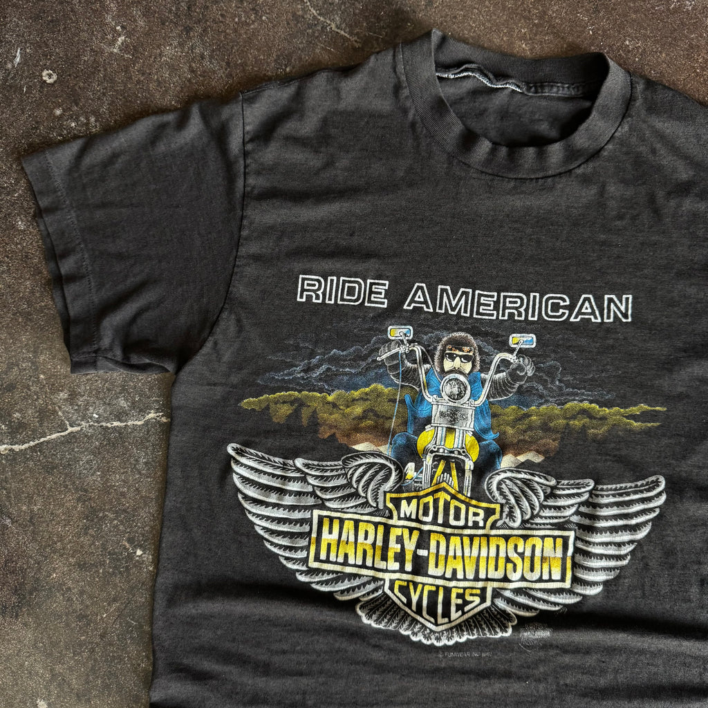 80’s Harley “Ride American” Funwear Tee (L)