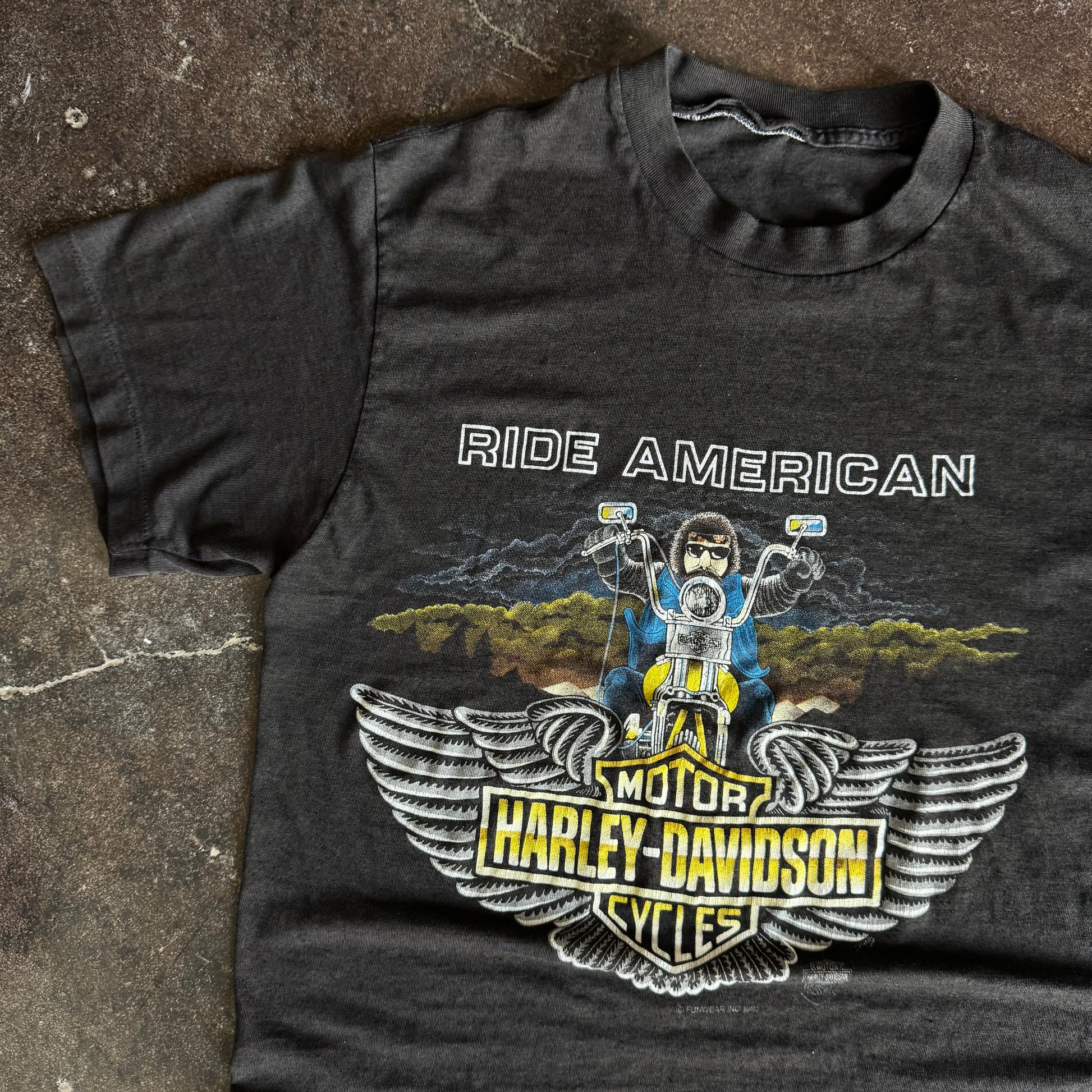 80’s Harley “Ride American” Funwear Tee (L)