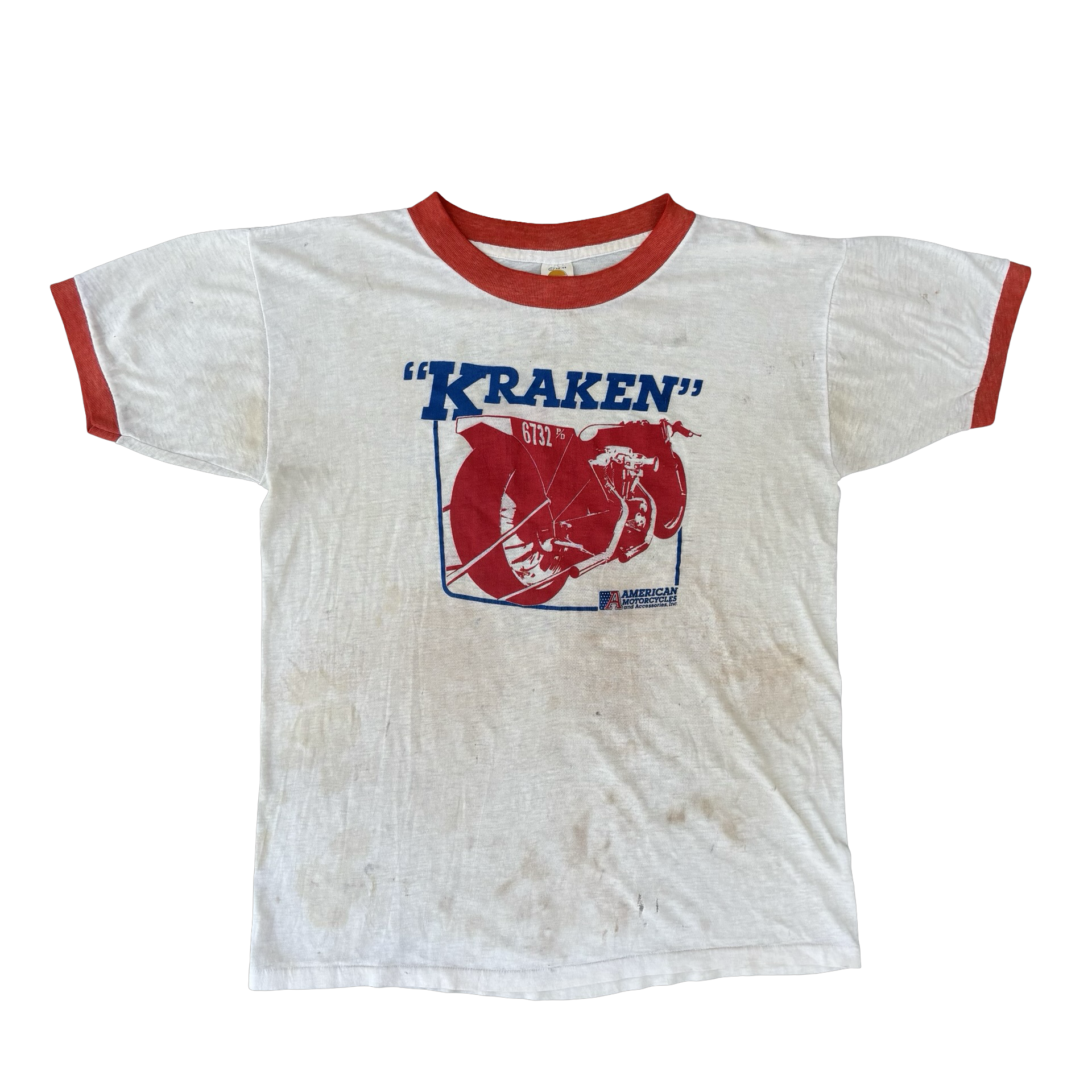70’s Kraken American Motorcycles Ringer Tee Size L