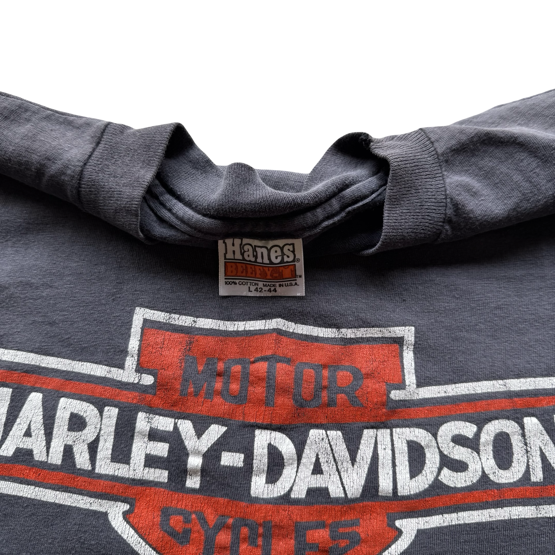 80’s Harley Davidson Sun Faded Logo NYC Tee Size L
