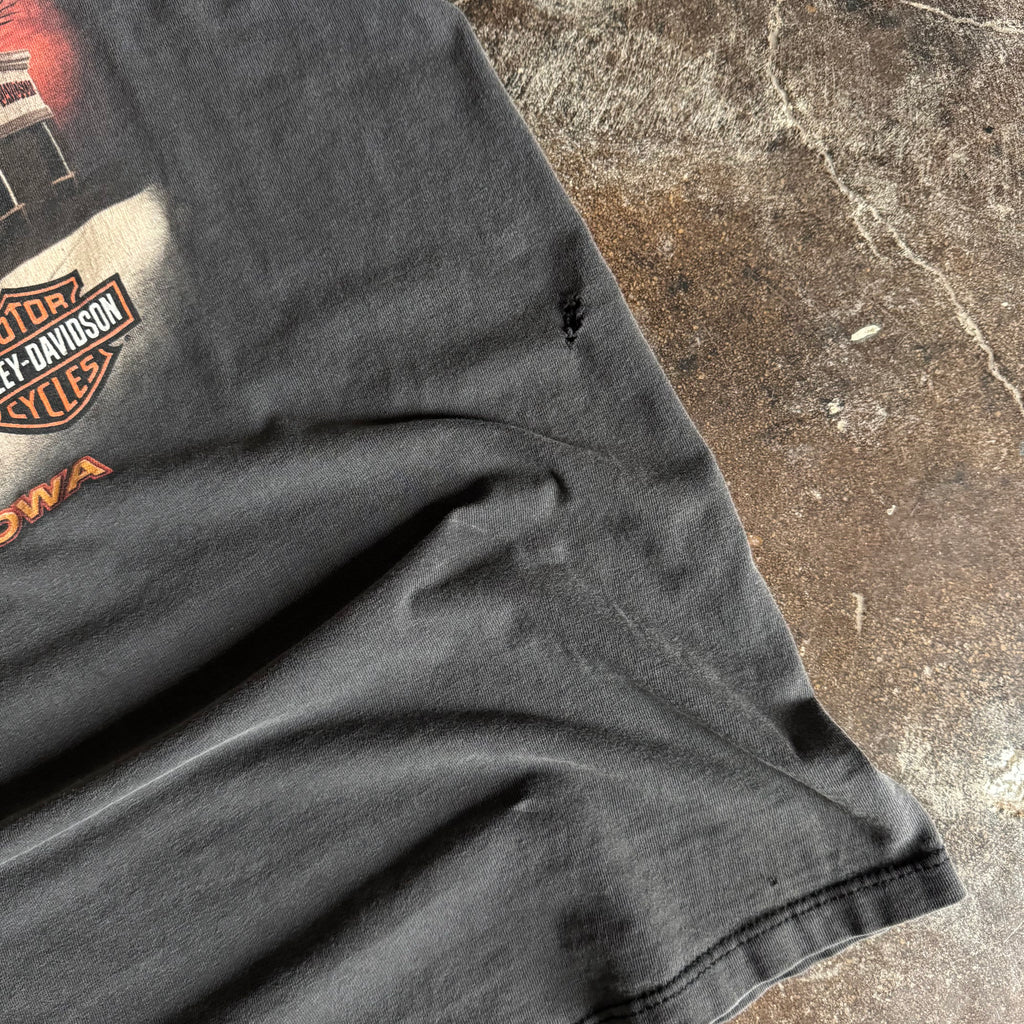 Y2K Harley Tribal Flames Sun Faded Tee (XL)
