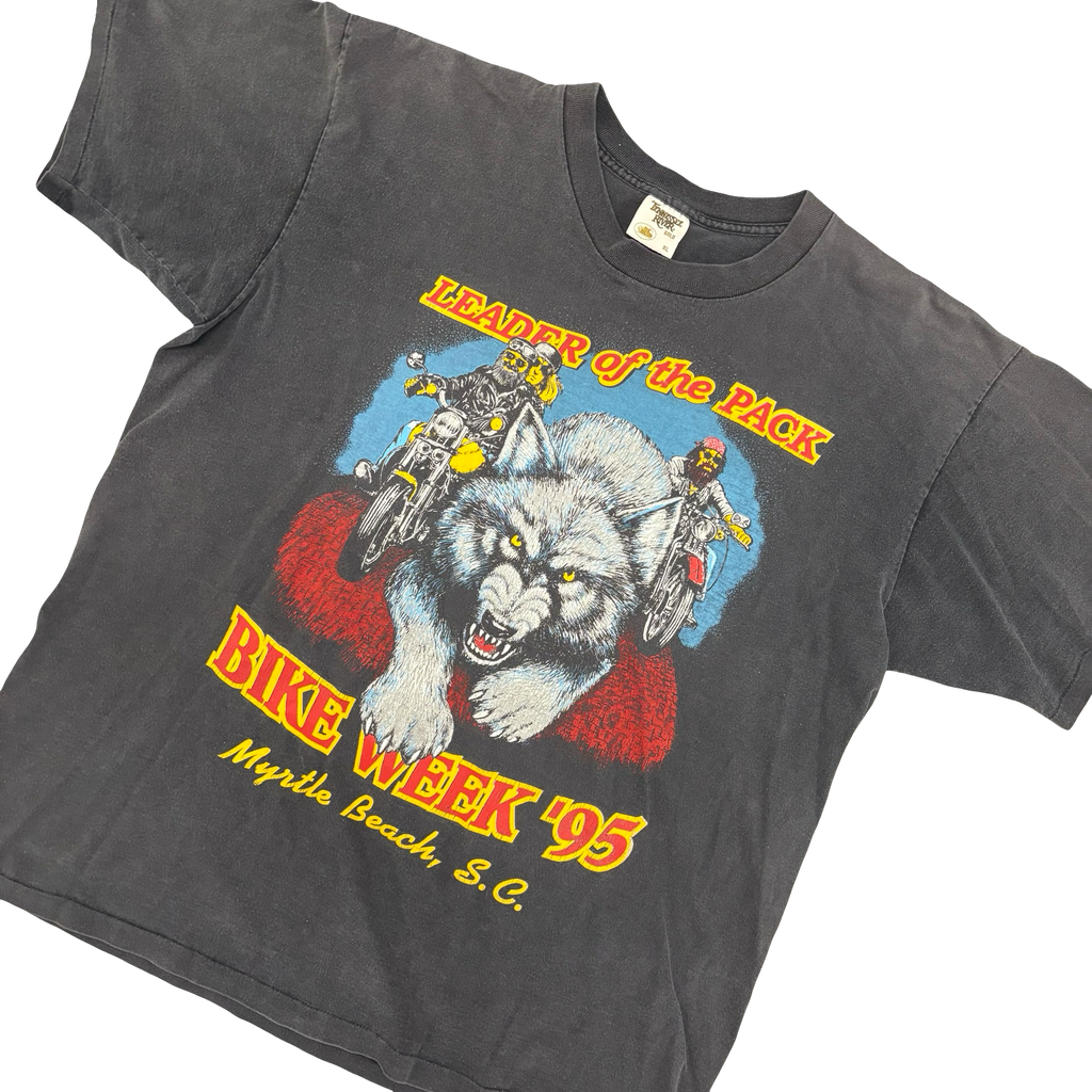 90’s Leader of the Pack Bike Week Wolf Tee Size XL