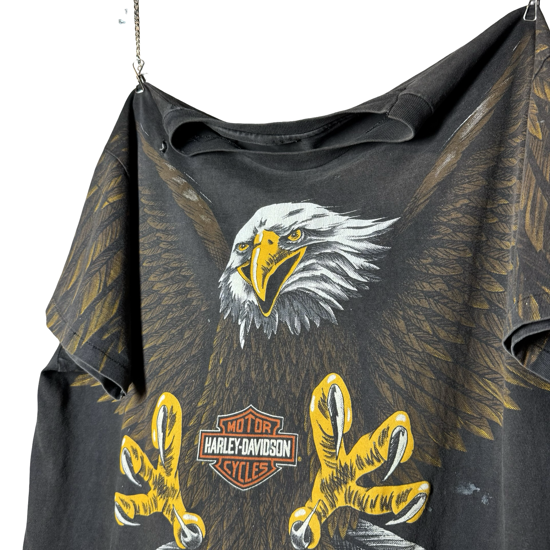 90’s Harley Eagle Emblem AOP Tee Size XL