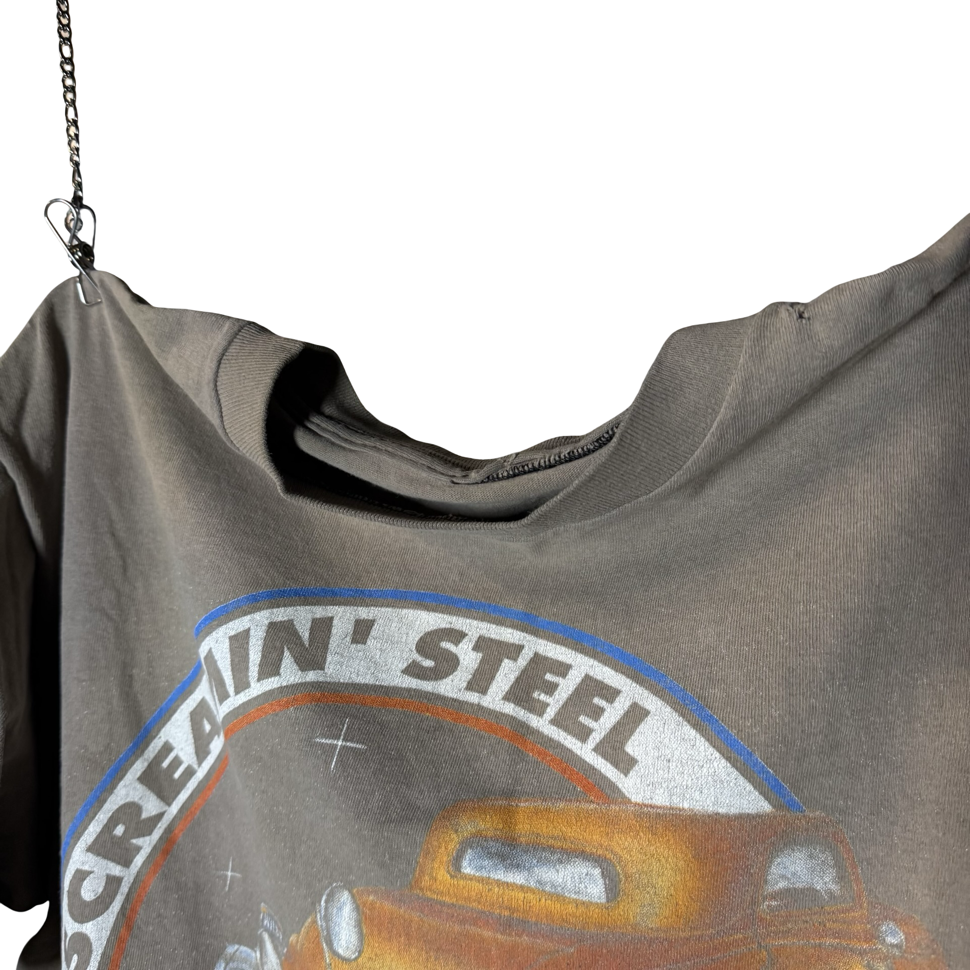 90’s American Biker Sun Faded “Screamin’ Steel” Tee Size L