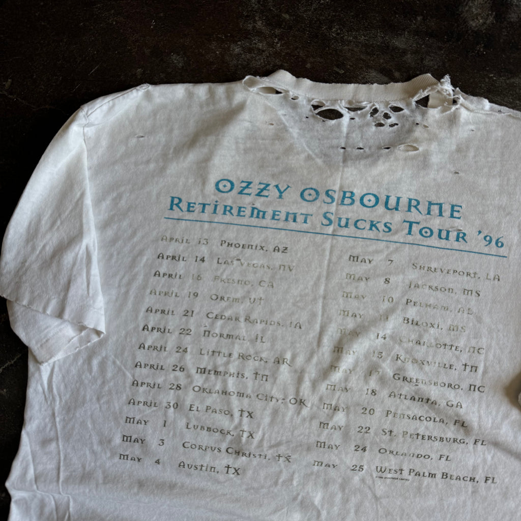 90’s Ozzy Osbourne Distressed/Thrashed Tour Tee (XL)
