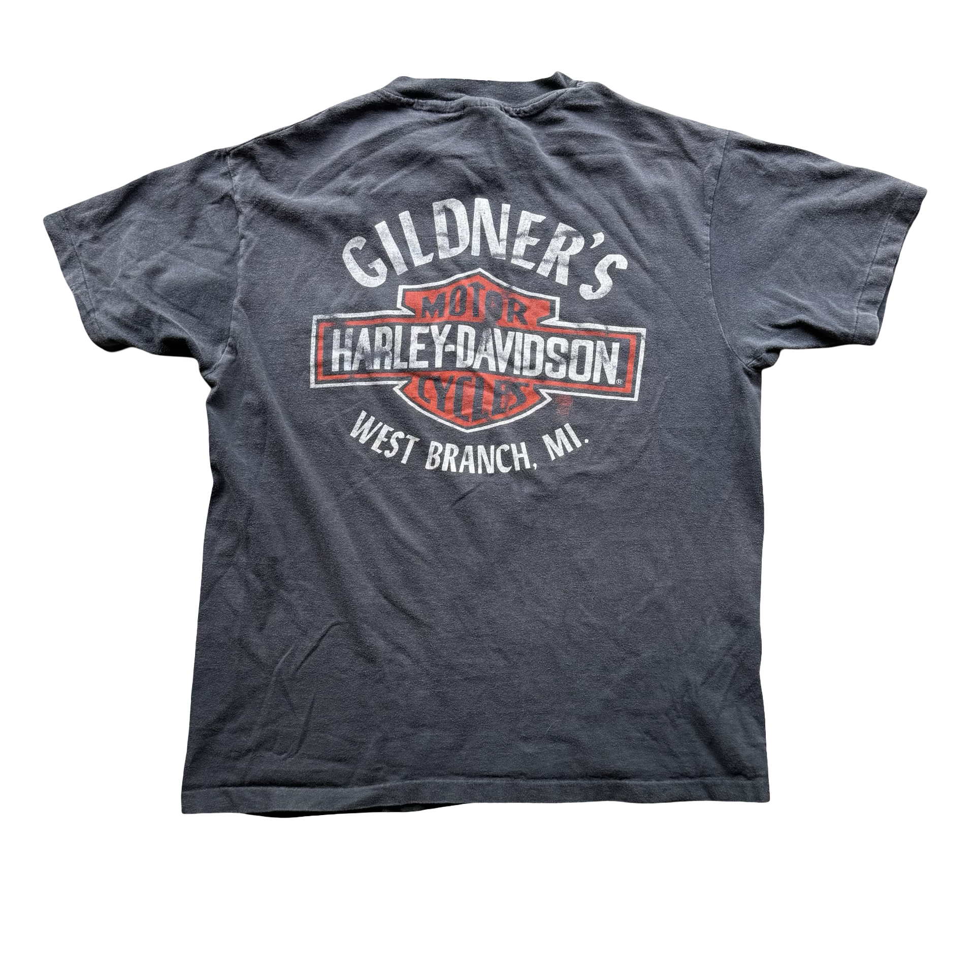 80’s Harley “Tearing Up the Competition” Pocket Tee Size L
