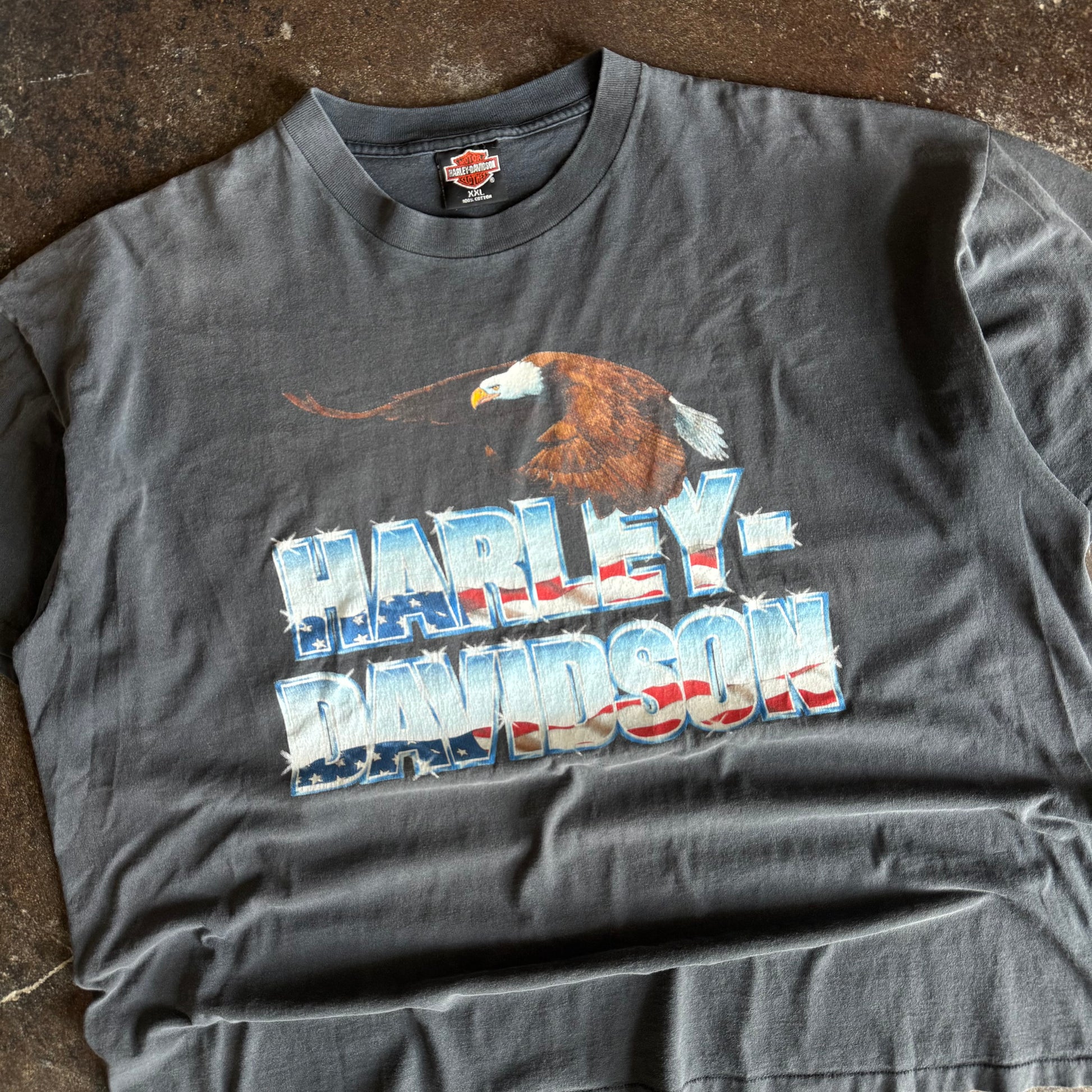 90’s Harley Las Vegas Eagle Sun Faded Tee (XXL)