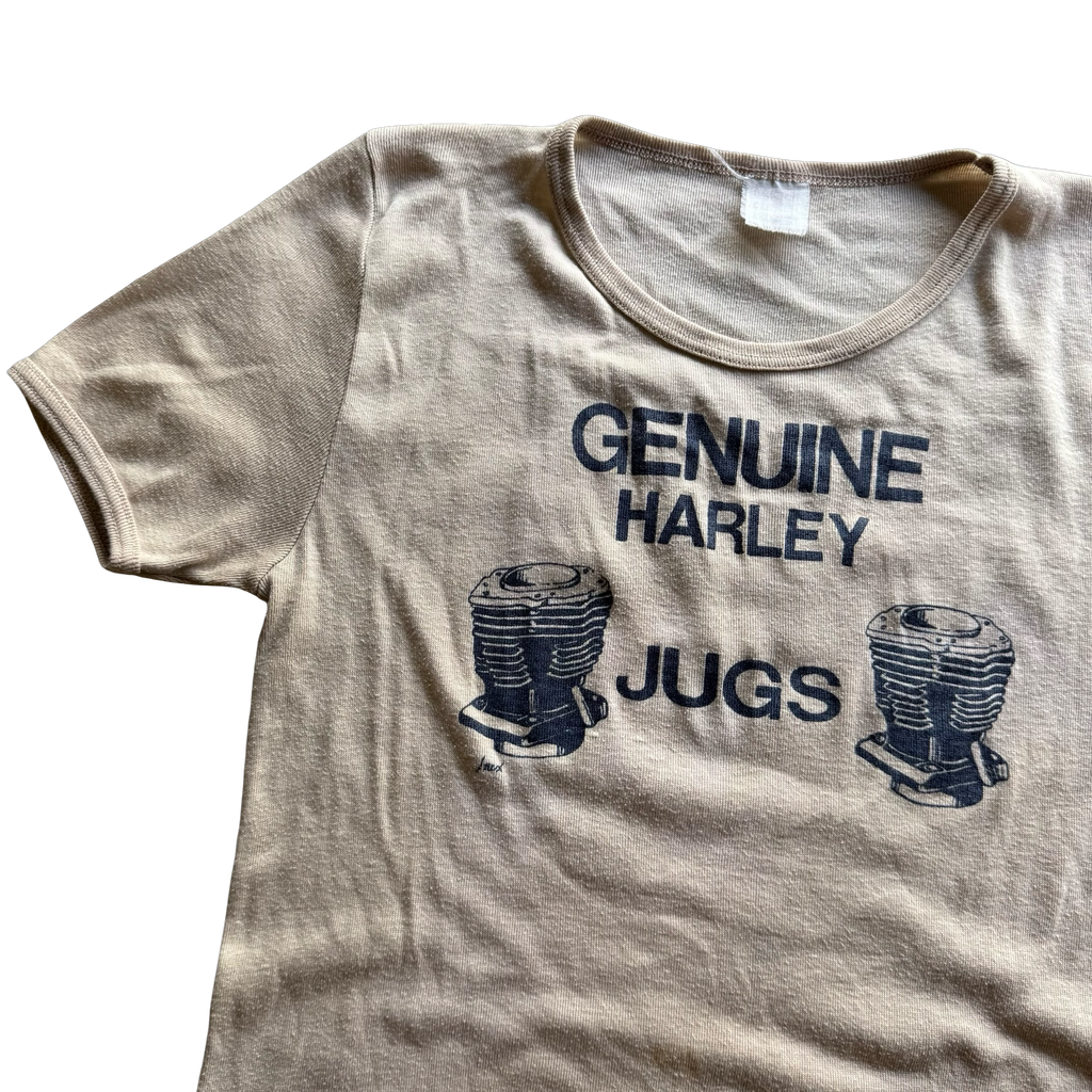80’s Genuine Harley Jugs MILF Ringer Tee Size M